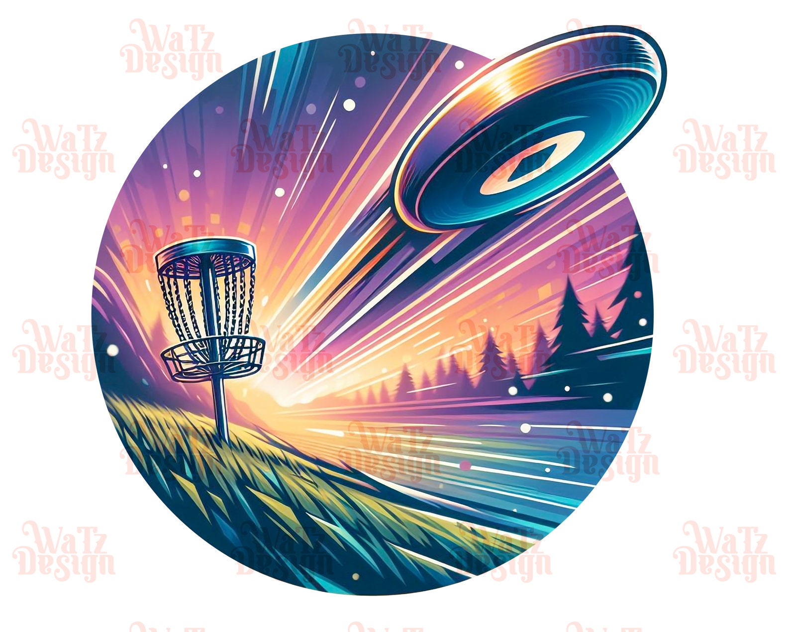 Flying Disc Golf Disc Png, Flying Frisbee Golf Sublimation Design, Retro Disc Golf Outdoor Png, Disc Golf lover PNG, Download digitale