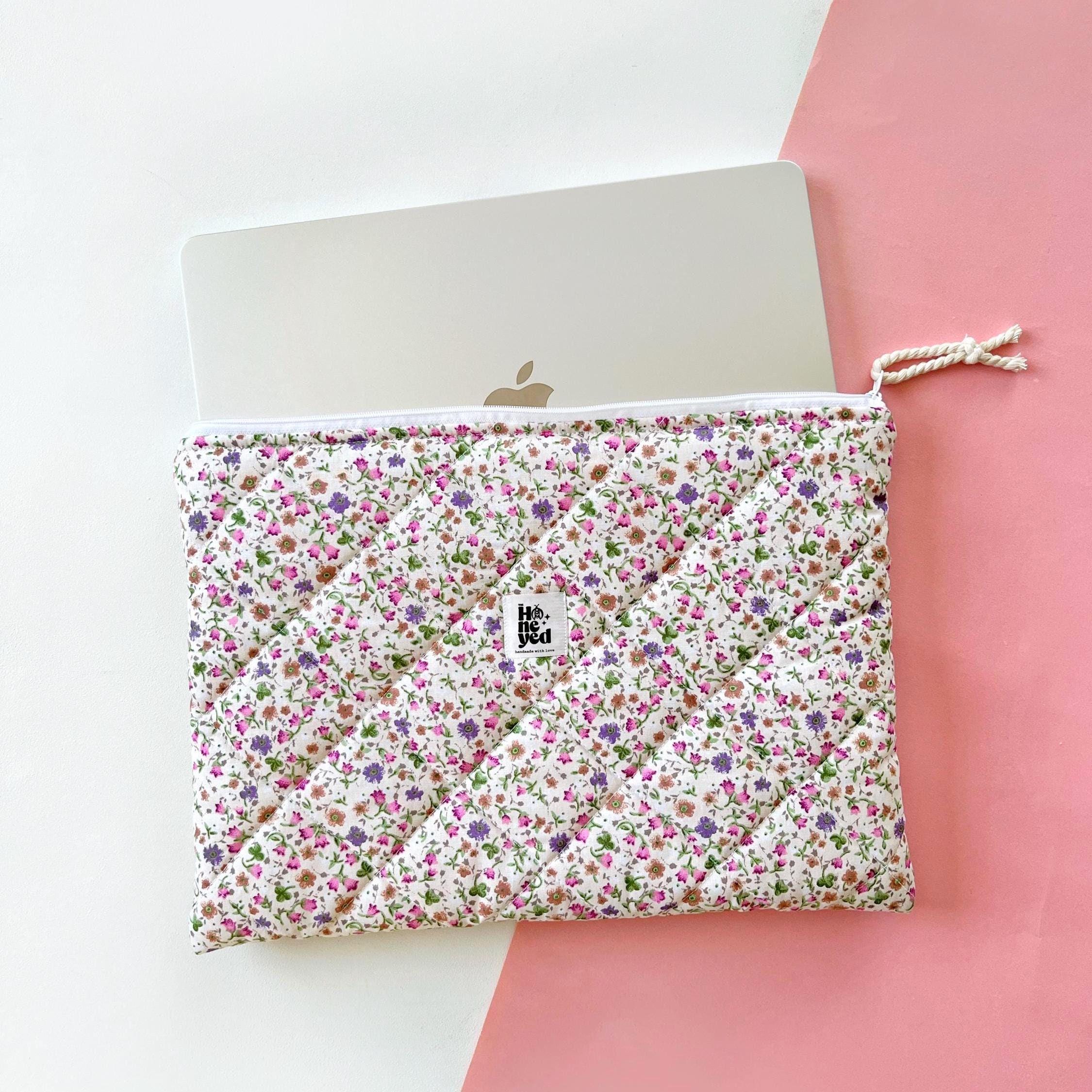 Custodia imbottita per laptop con motivo floreale: custodia per MacBook, borsa imbottita con cerniera per laptop, custodia per tablet iPad