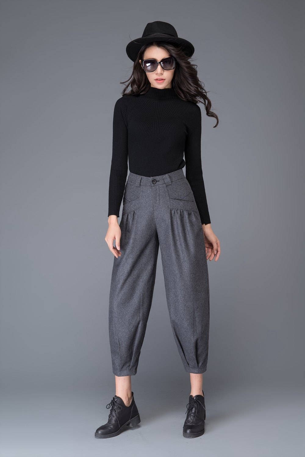 Pantaloni di lana, pantaloni lunghi di lana, pantaloni invernali da donna, pantaloni caldi, pantaloni da donna, pantaloni casual, pantaloni fatti a ma