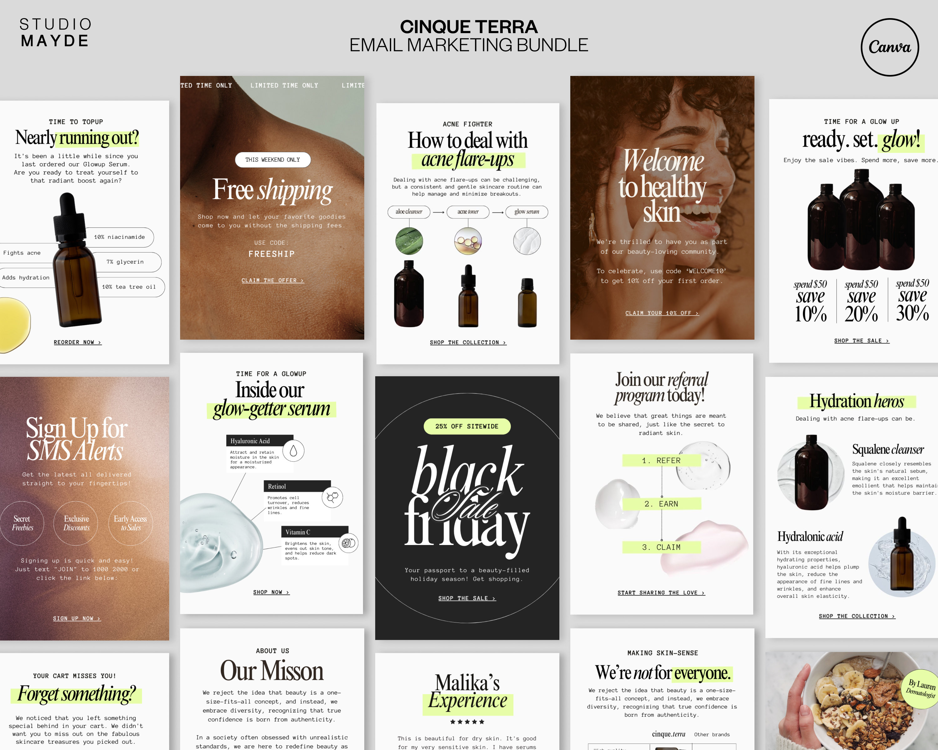 Modelli e-mail modificabili/E-mail marketing/E-mail marketing prodotto/Modello e-mail bellezza/Modello newsletter/Modello e-mail cura della pelle