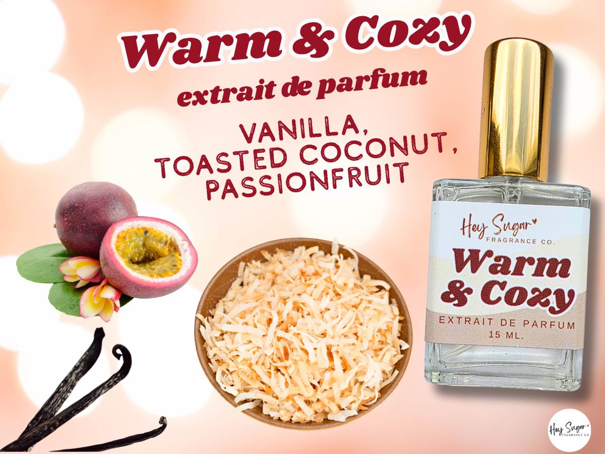 Profumo caldo e accogliente - Cocco tostato, vaniglia, profumo al frutto della passione, profumo gourmand, profumo dolce, fragranza accogliente, gourm