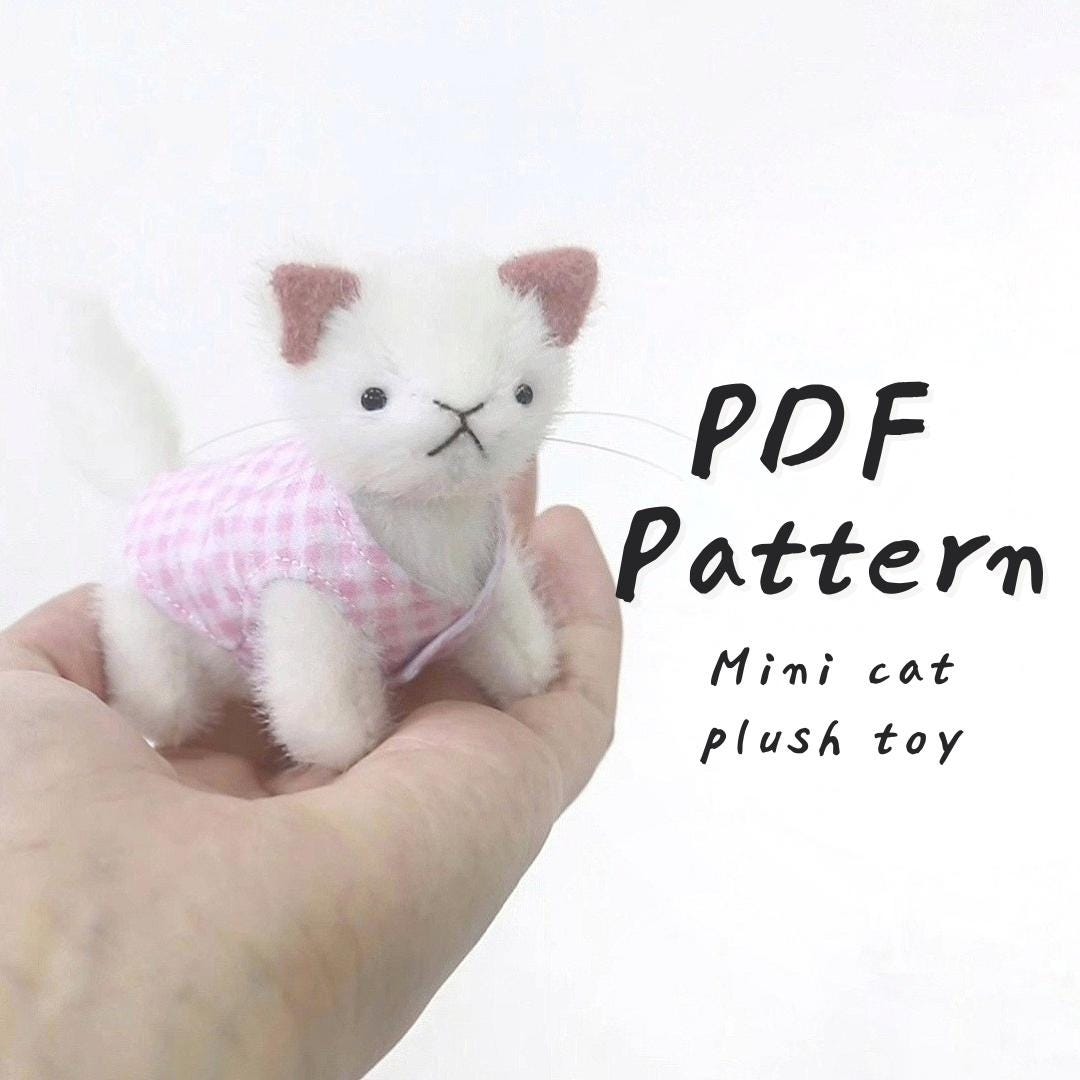 Modello di cucito per gatto Modello di cucito per peluche di gatto in piedi Modello PDF per gattino di peluche Modello di cucito per peluche di gatto