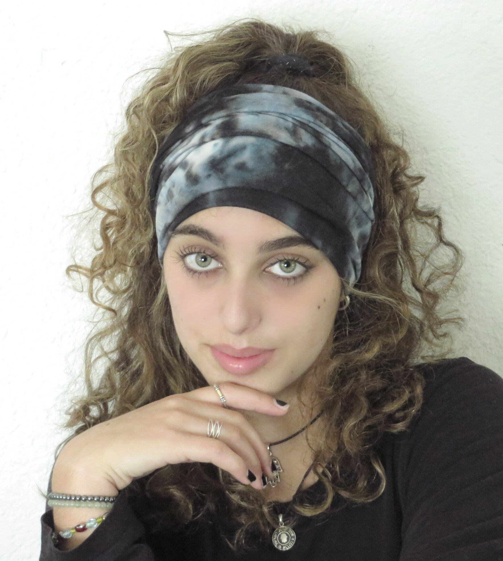 Fascia per capelli extra larga, fascia per capelli da yoga, fascia per capelli boho, fascia per capelli da corsa, fascia per capelli tie-dye, fascia p