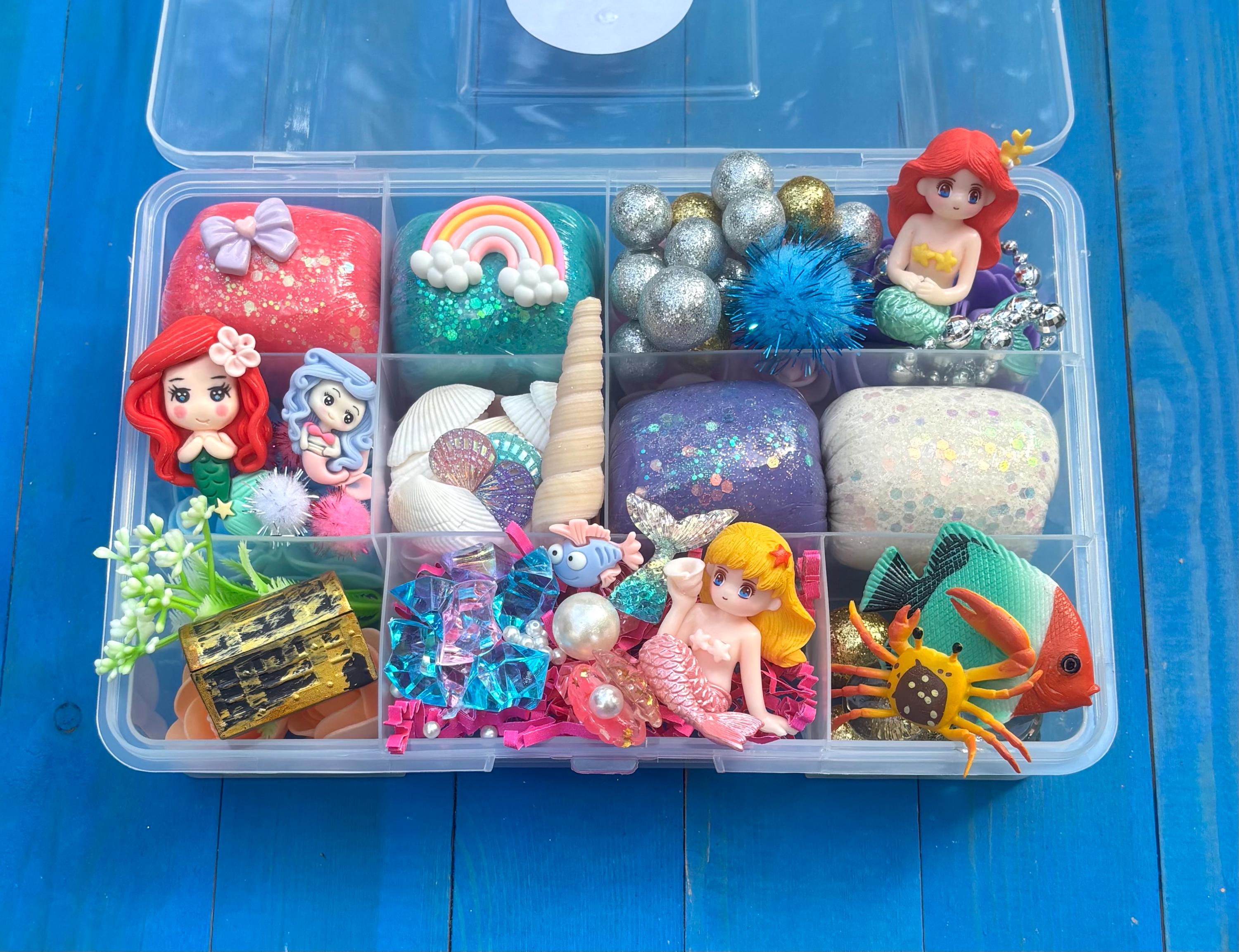 Kit di pasta modellabile per sirene, gioco con le sirene, regalo di compleanno, kit di pasta modellabile, kit di pasta modellabile, Busy Box, kit sens