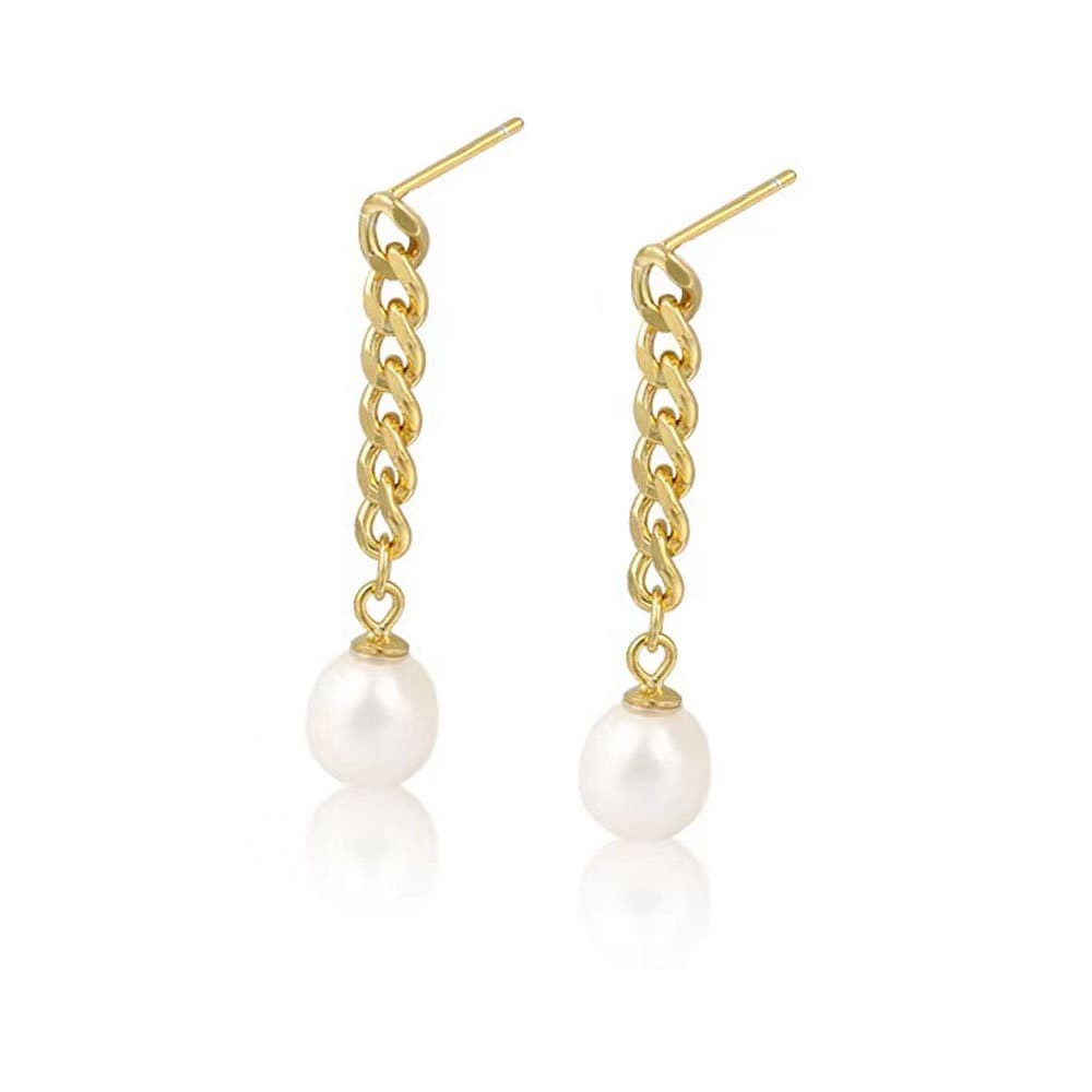 1 paio di montature per orecchini a bottone in argento Sterling S925 per perle o gemme, montature per orecchini di perle, componenti per la creazione