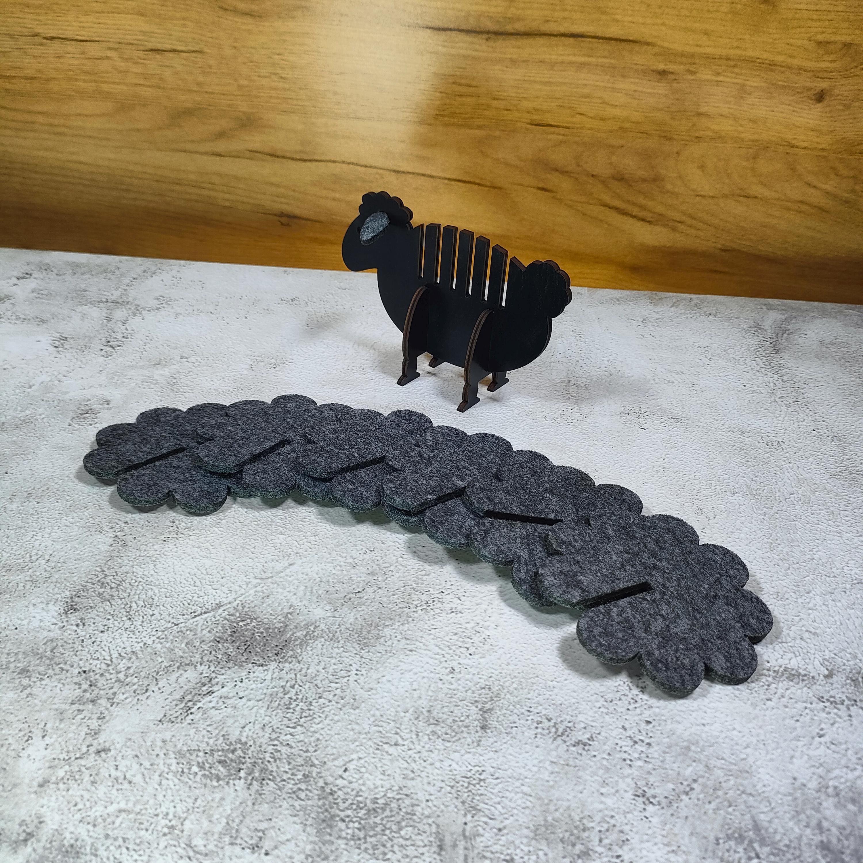 Set di sottobicchieri a forma di pecora, regalo per la cucina, sottobicchieri in feltro per tappeti, set di sottobicchieri da tè unici, sottobicchieri