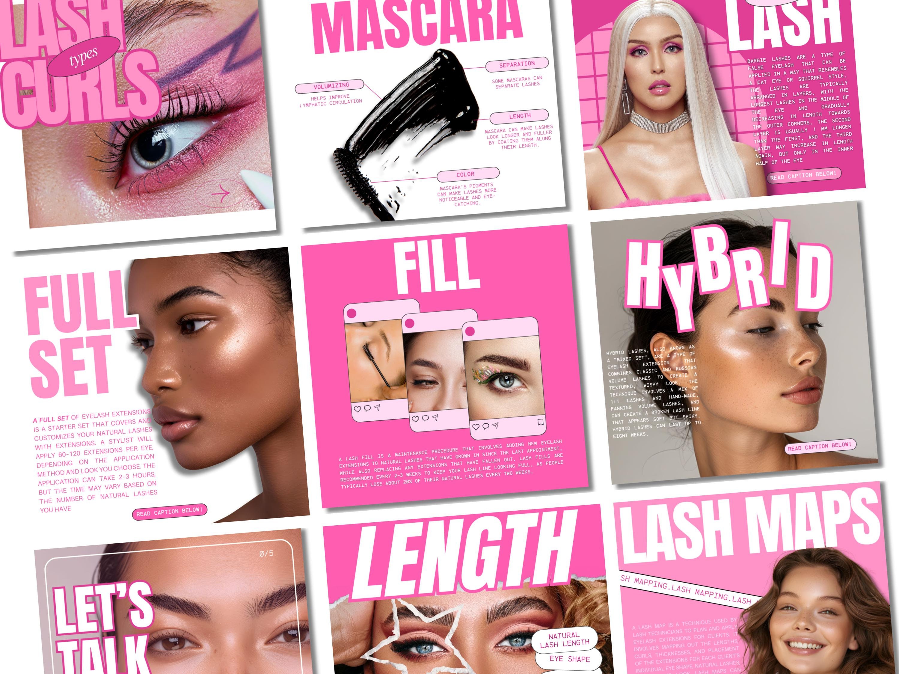 Pink Lash Tech Instagram, Pink Lash Instagram, Modelli per Pink Lash Artistist, Modello per social media Pink Lash, Modelli per Instagram Luxury Lash