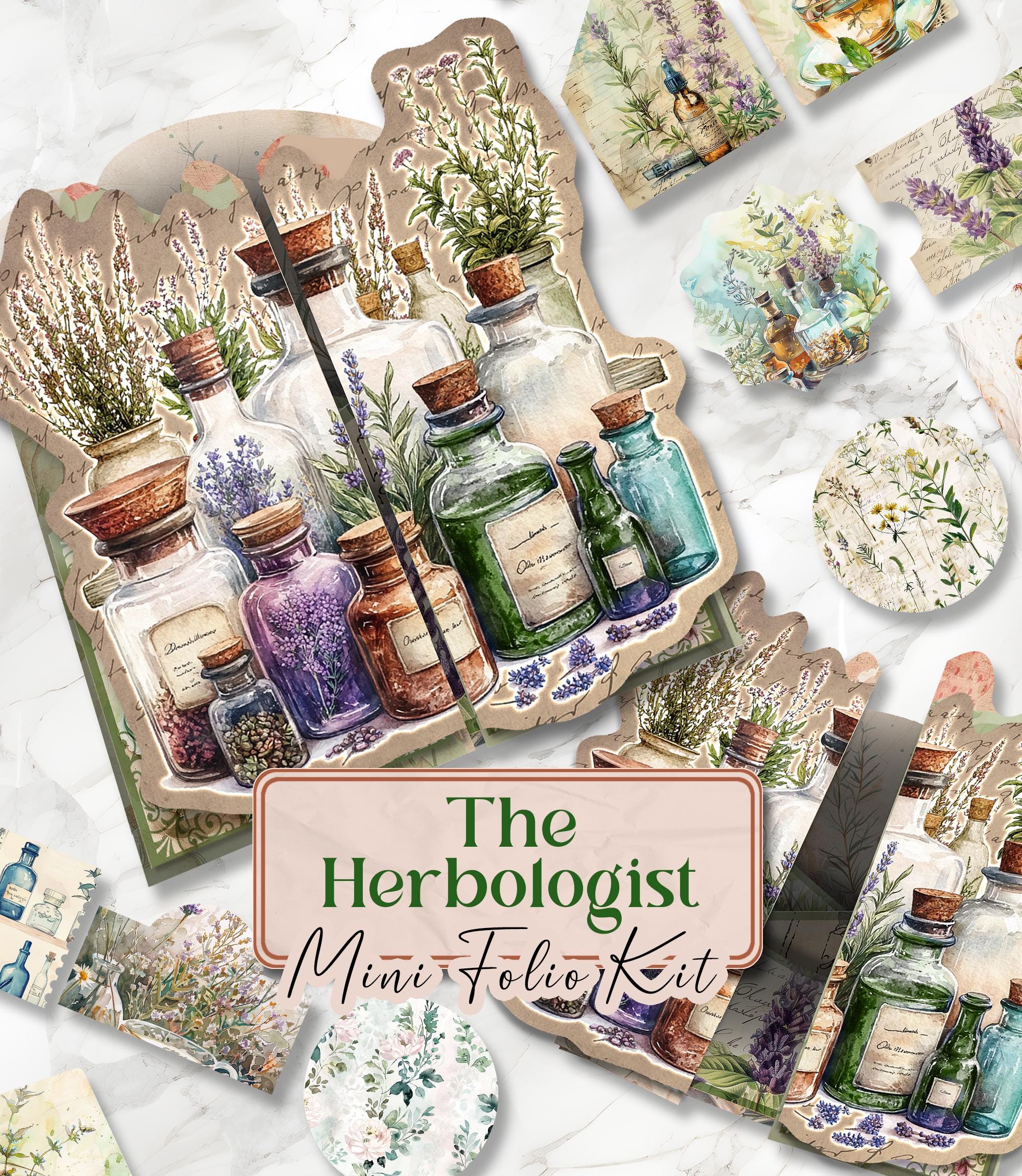 Herbologist Folio Junk Journal Folio Oddities Kit Pagine Folio stampabili Pagine Folio stampabili Apothecary Kit Folio Herbology Scrapbook [VF193]