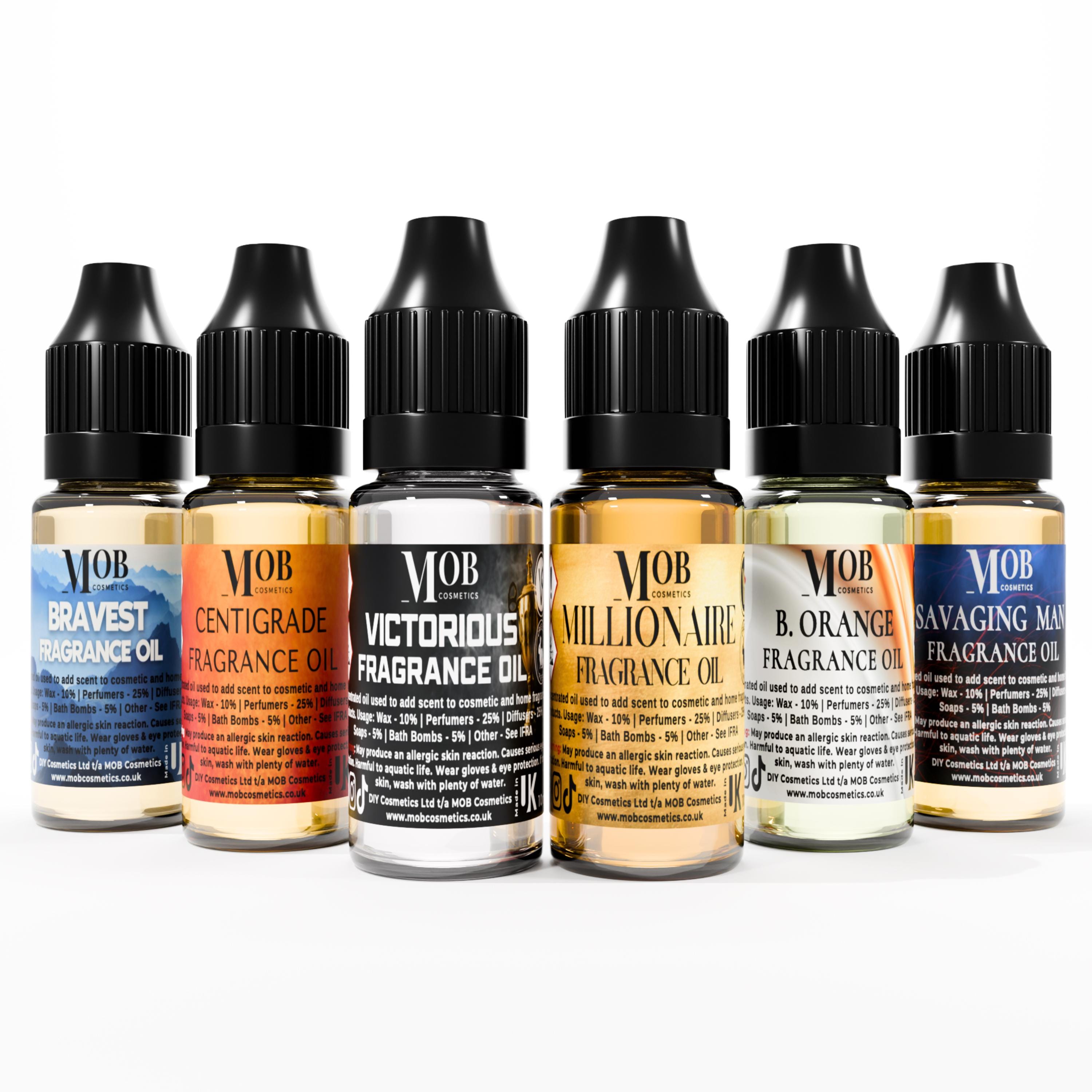 6 x 10 ml Set di oli profumati maschili da uomo / Oli profumati per candele Oli per aromaterapia Oli profumati di design per la fabbricazione di cande