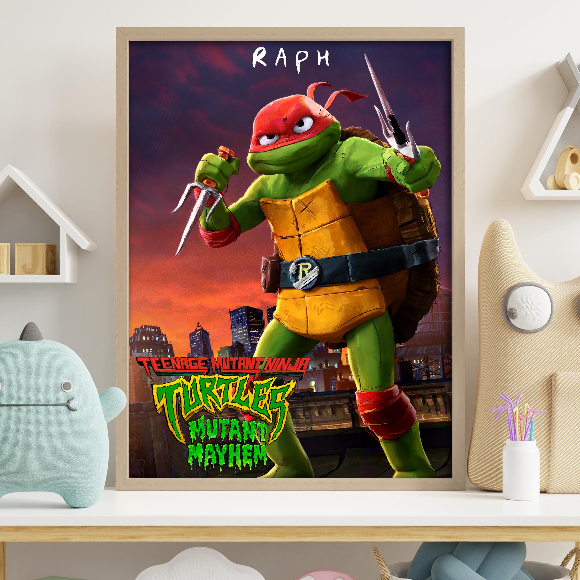 Stampa Teenage Mutant Ninja Turtles - Poster Raph Mutant Mayhem TMNT Wall Art