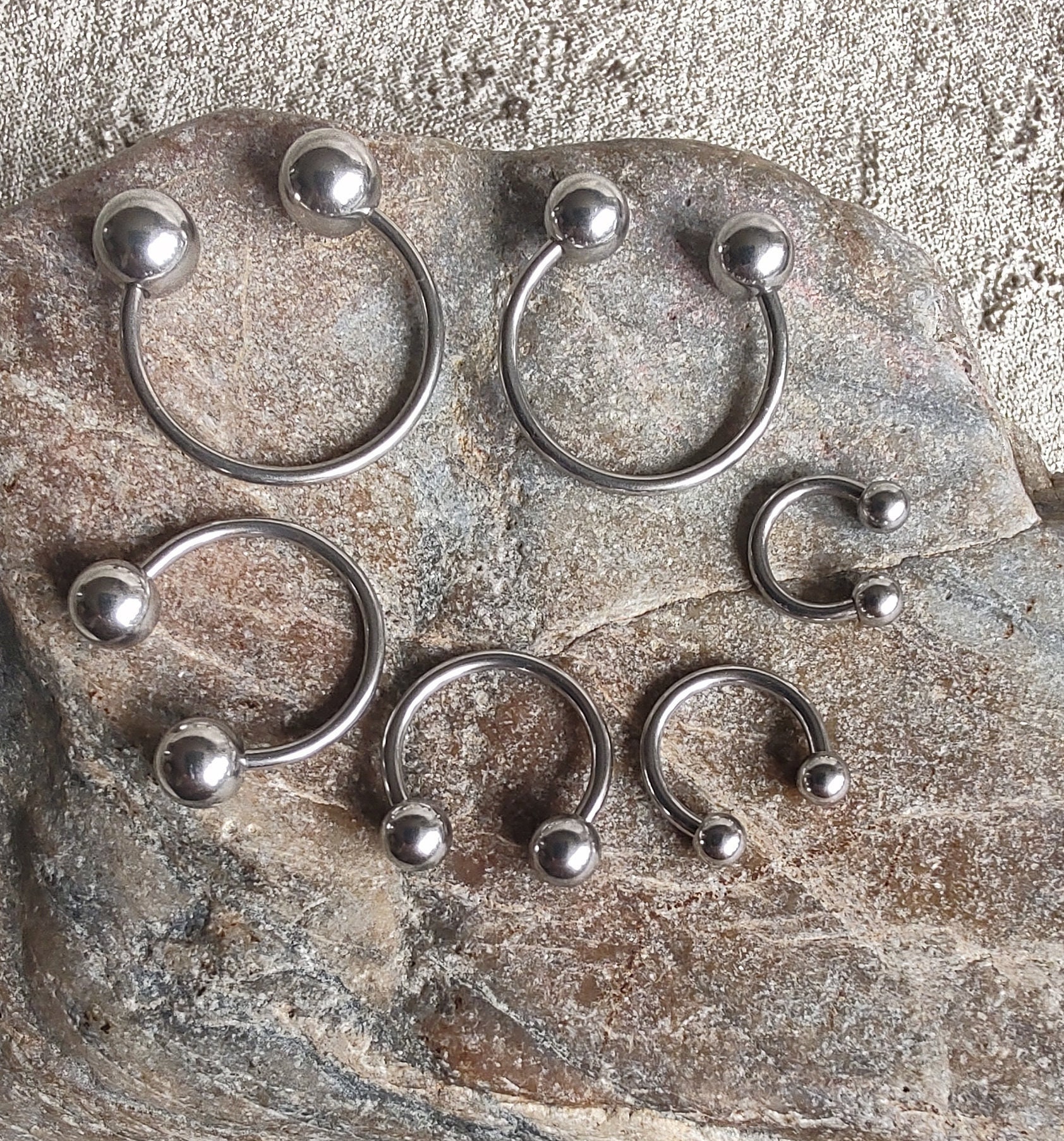 Barbell a ferro di cavallo da 16 g, anello al setto nasale, setto nasale da 16 g, setto nasale da 6 mm, piercing al setto nasale, setto nasale, setto