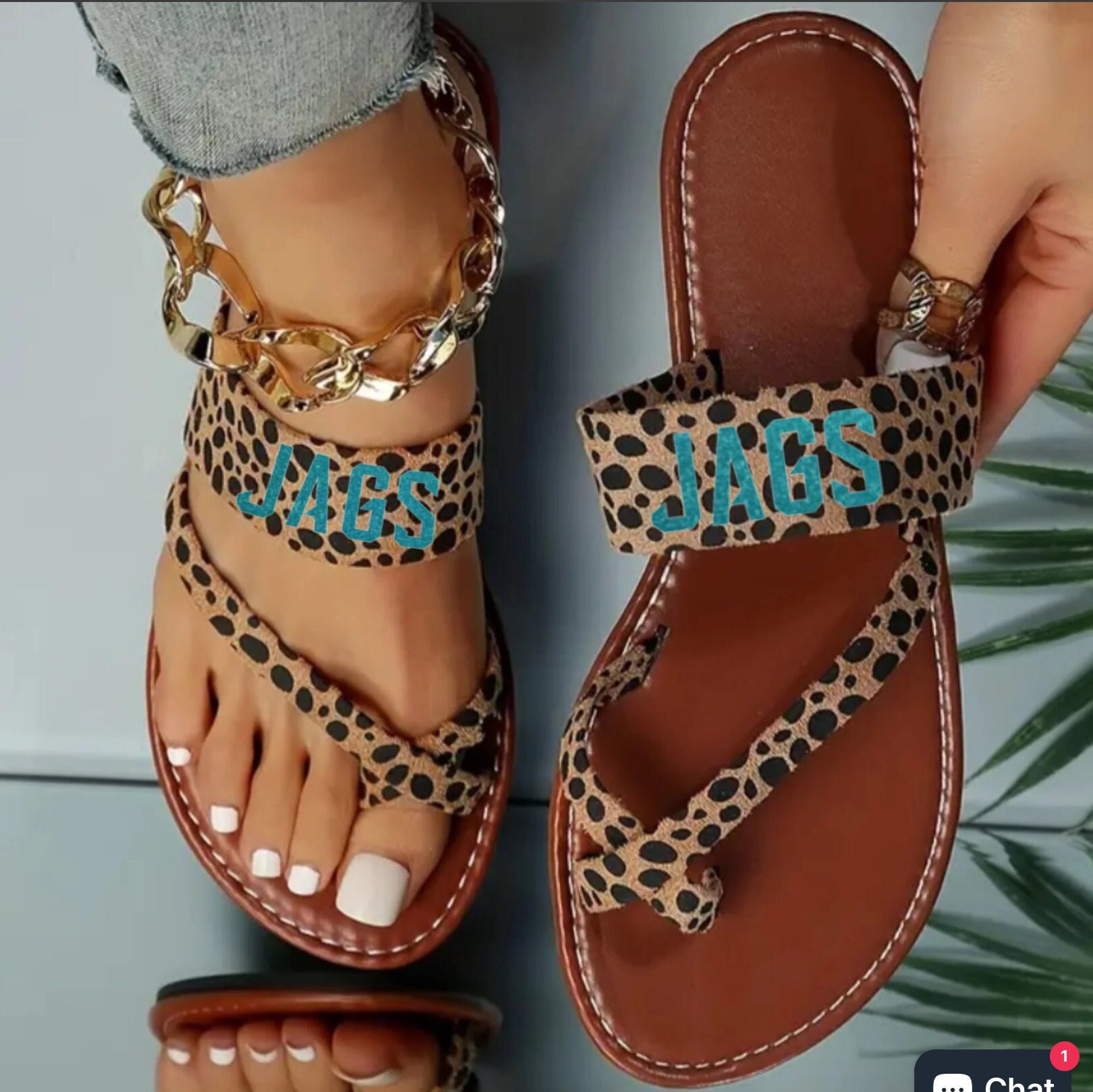 Sandali con stampa leopardata Glitter Jags / Sandali con stampa leopardata personalizzati / Jacksonville Football / Scarpe Jags / Scarpe carine per il