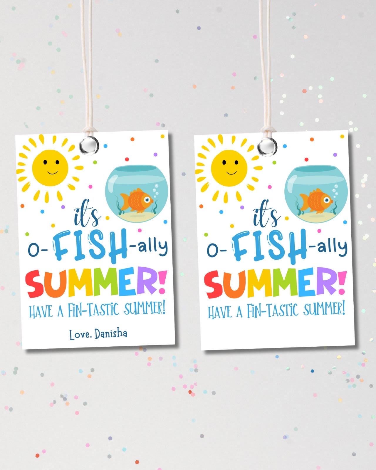 È l'estate di O-Fish-Ally Etichette per l'ultimo giorno di scuola Etichette per caramelle per studenti, Etichette di fine anno scolastico, Regalo di f