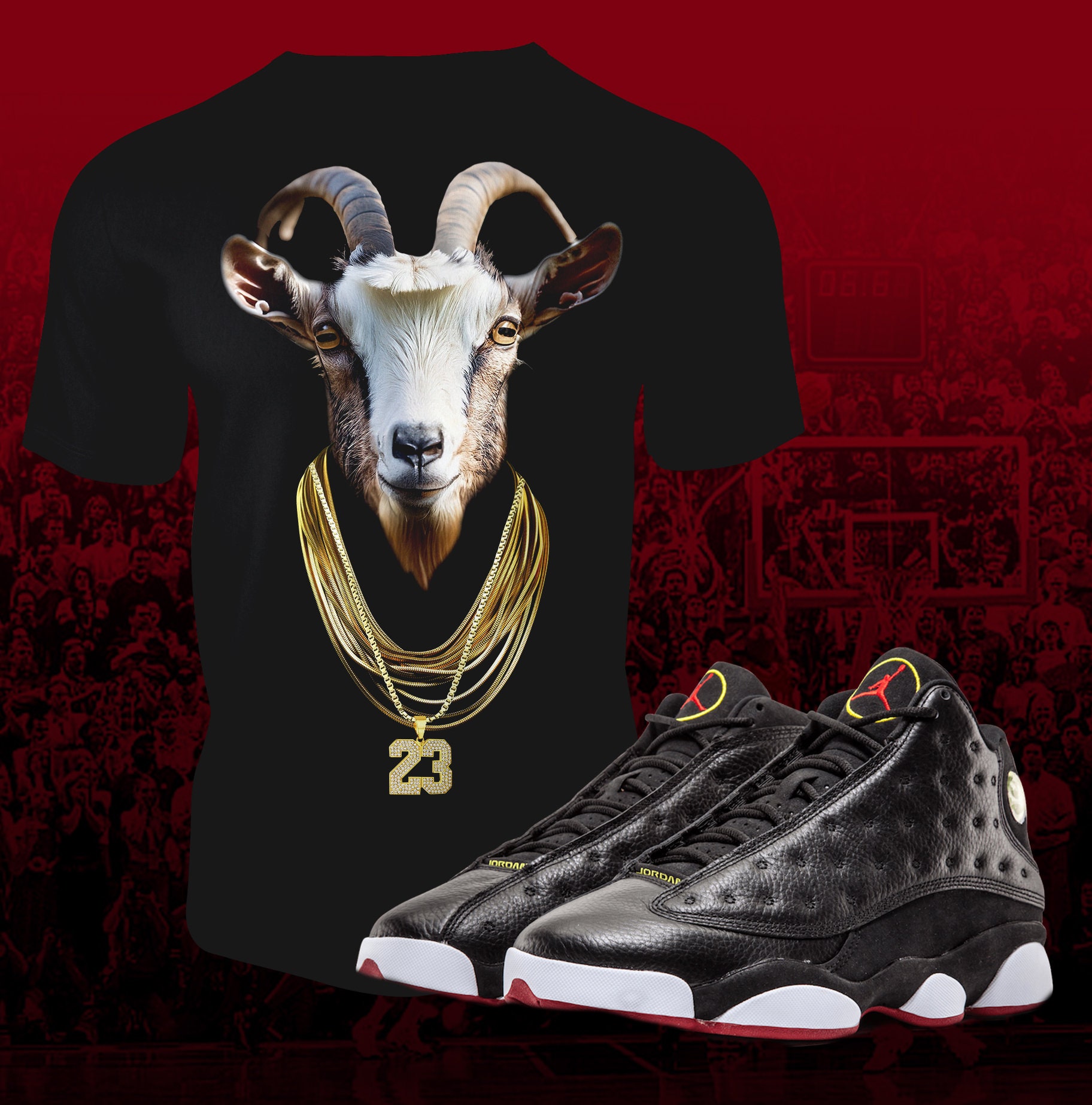 The Goat 23 Retro OG Shirt to Shoe Match Street Wear Unisex Summer Sneaker Jersey T-shirt a maniche corte
