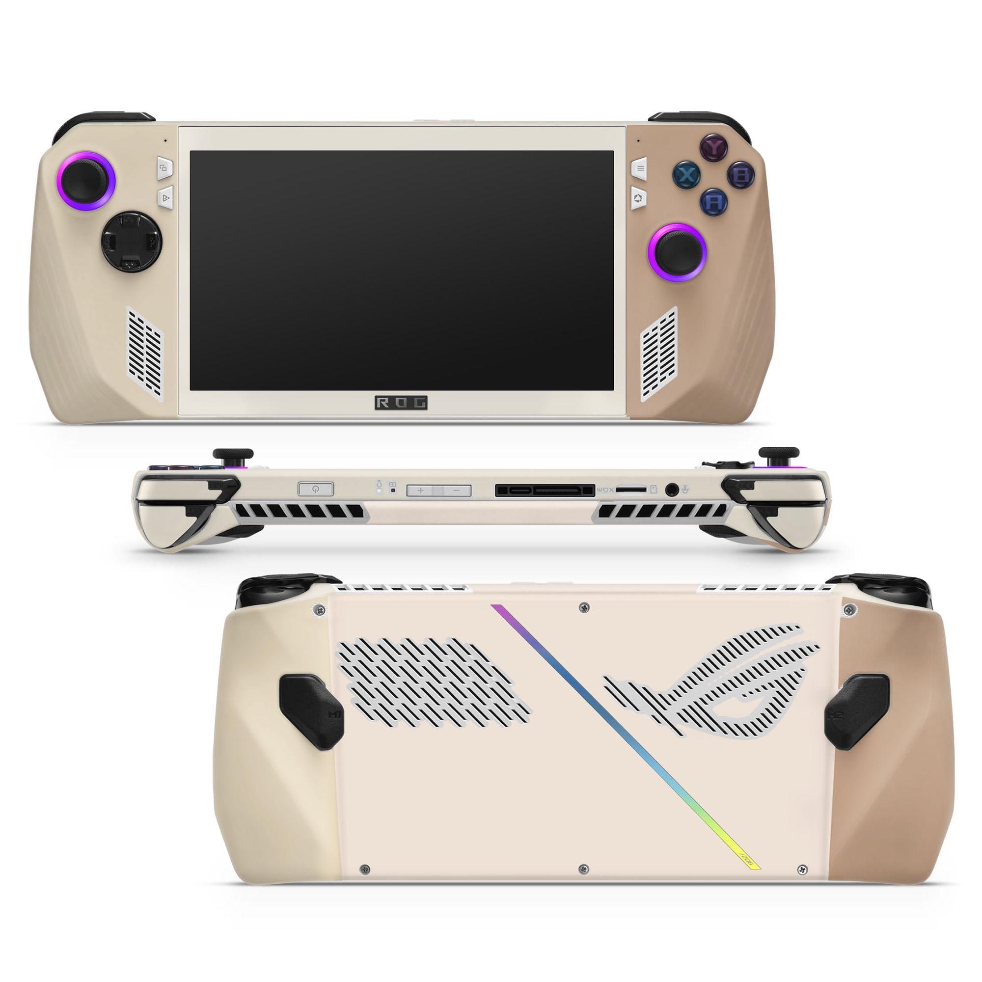Skin per ASUS ROG Ally X con blocchi di colore crema caramello, skin per console ROG Ally beige crema Colorwave, adesivo in vinile 3M per gaming, idea