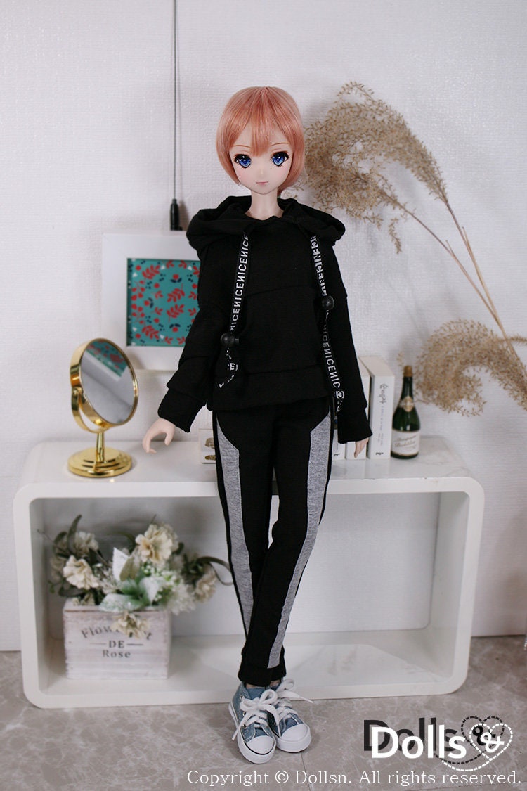 Set di vestiti sportivi BJD neri per bambola Smartdoll DD SD 60 cm 1/3