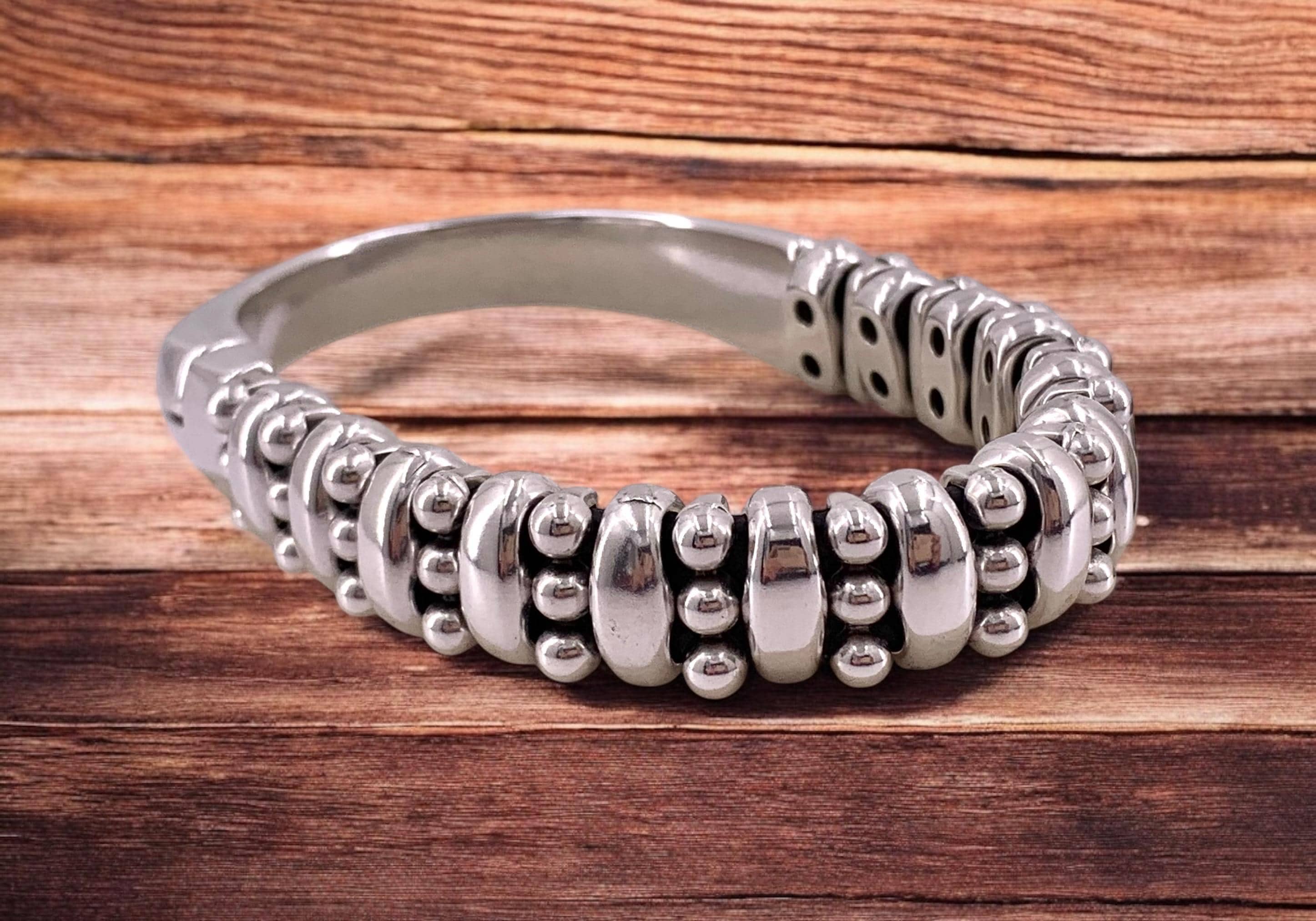 Bracciali d'argento massicci da uomo, bracciale rigido in argento, bracciale rigido a mezzo bracciale in metallo, bracciali d'argento pesanti, braccia