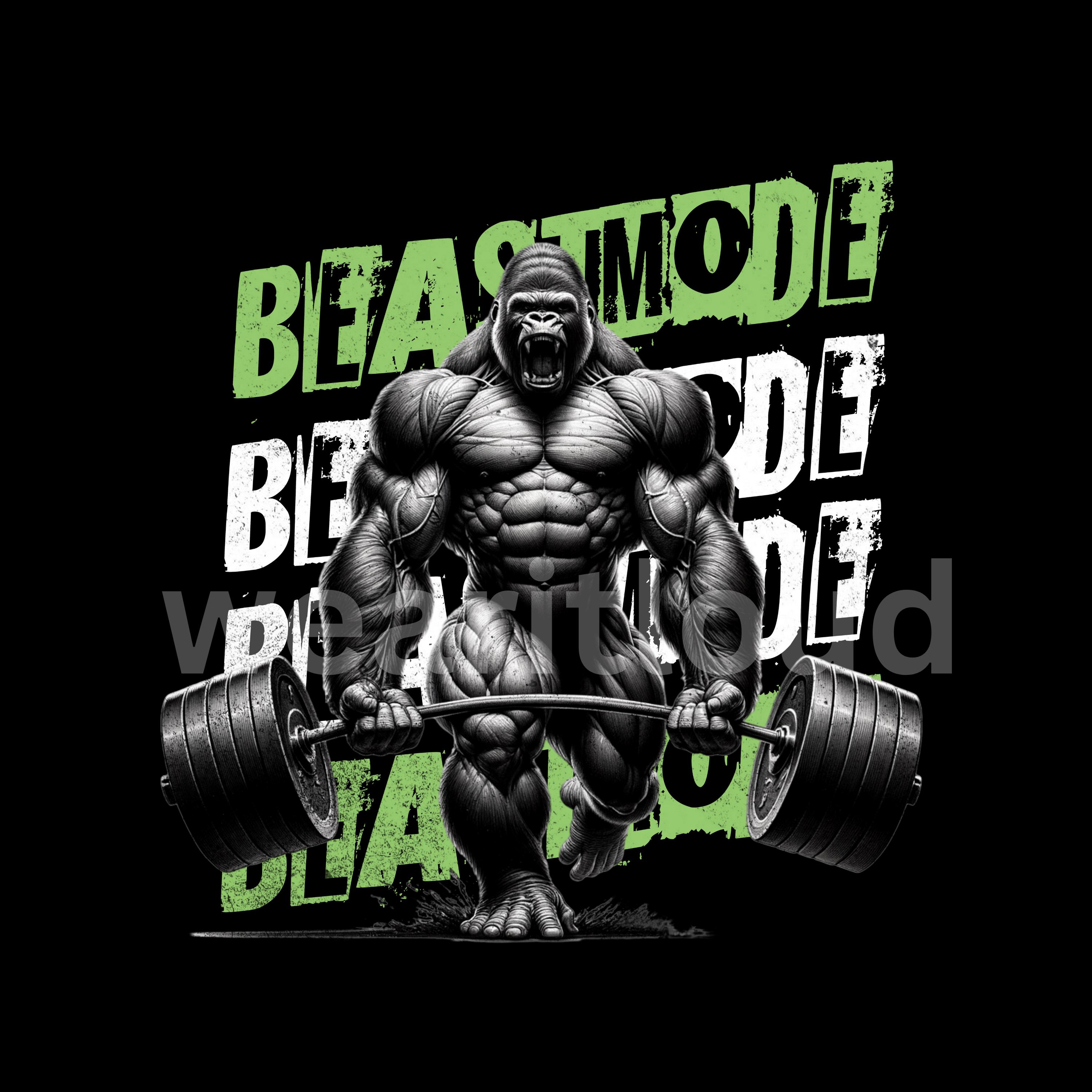3 x beastmode dtf palestra dtf motivazionale dtf palestra felpa con cappuccio stampa fitness dtf gorilla dtf tigre dtf palestra design non mollare mai