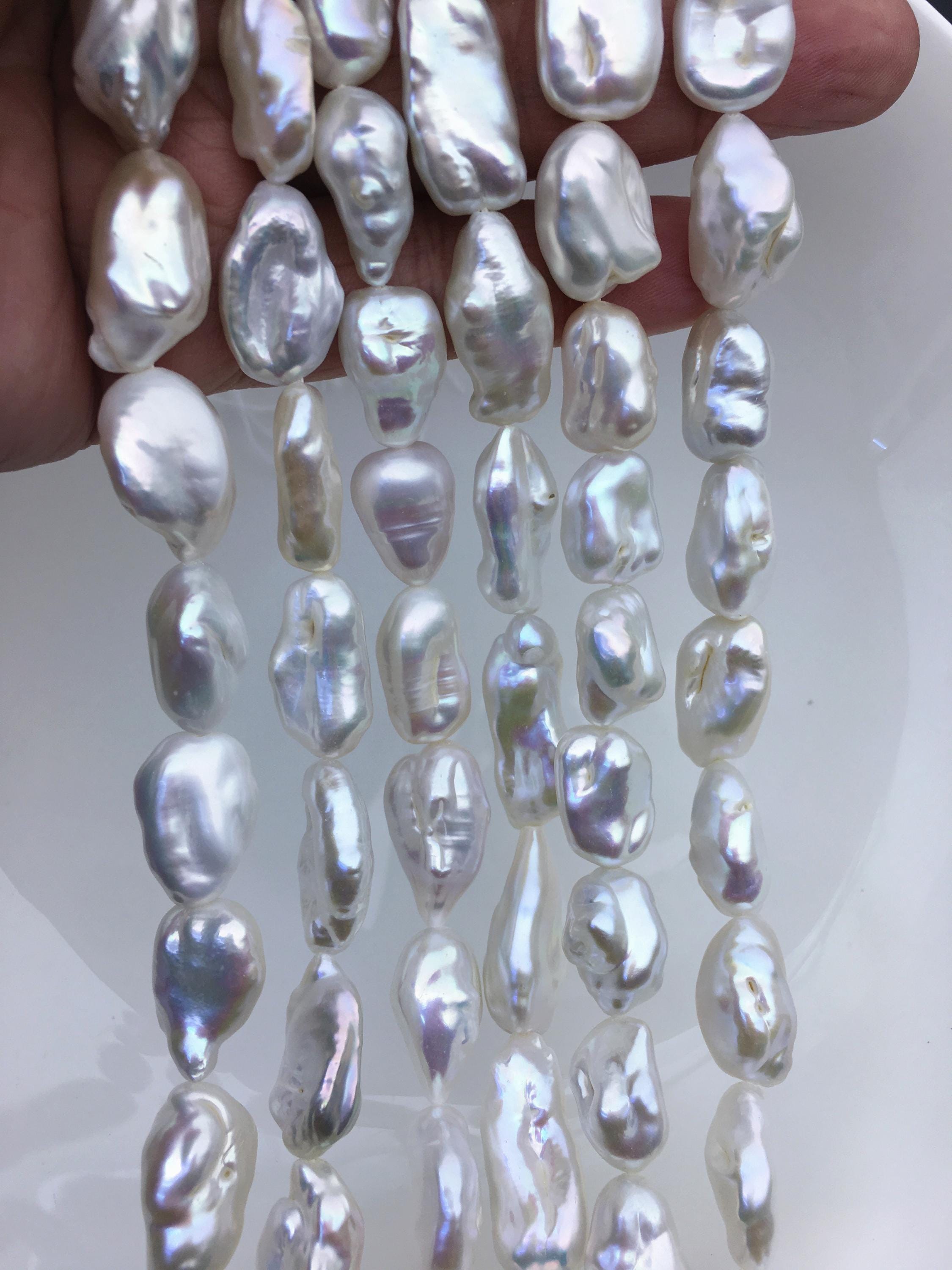 Perle d'acqua dolce keshi bianche, spesse e lunghe, di qualità AA+, 11-13 mm, perle d'acqua dolce sfuse fai da te, prezzo all'ingrosso, perle all'ingr