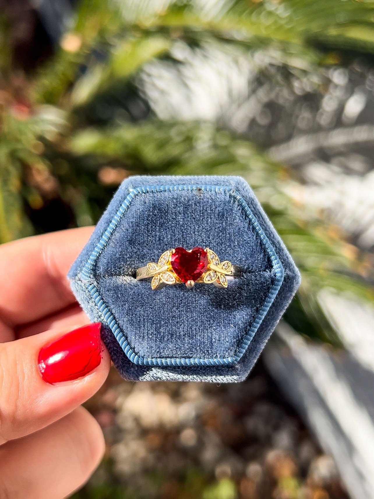 Anello a forma di cuore a farfalla, anello a forma di cuore in oro, anello a forma di farfalla in cristallo, anello a forma di cuore rosa, anello a fo