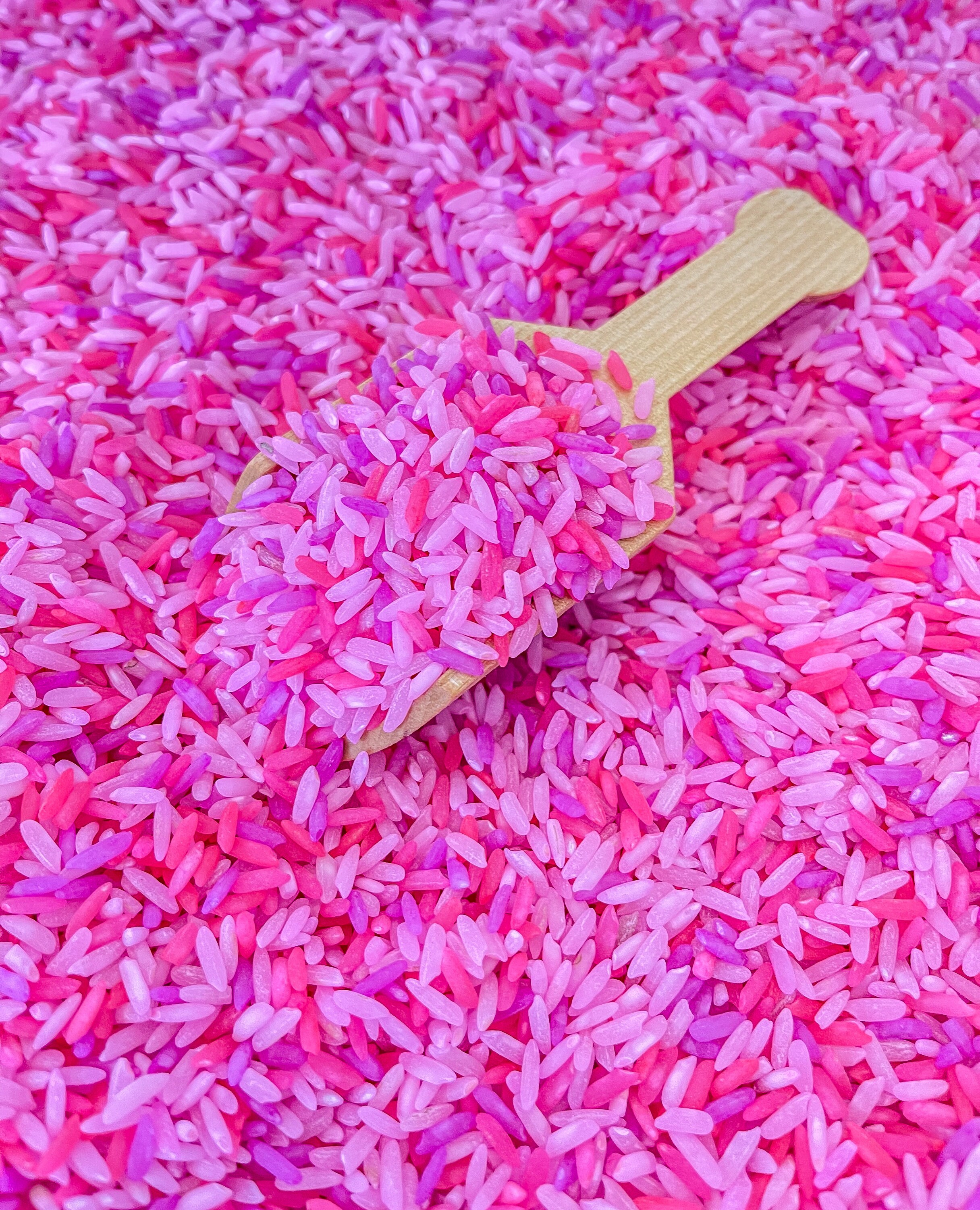 Riso sensoriale rosa misto, riempitivo per contenitori sensoriali, riso colorato, gioco sensoriale, riempitivo per contenitori sensoriali luminosi, si