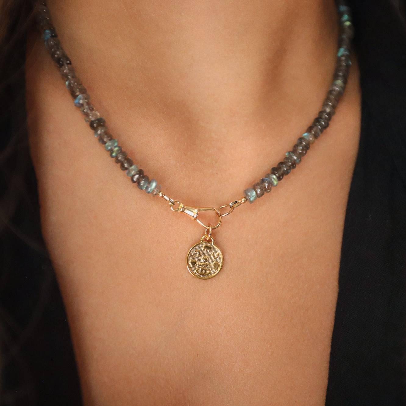 Collana di labradorite blu HIGH FLASH / ENLP1112 collana di labradorite / collana di labradorite / collana di labradorite / Labradorite