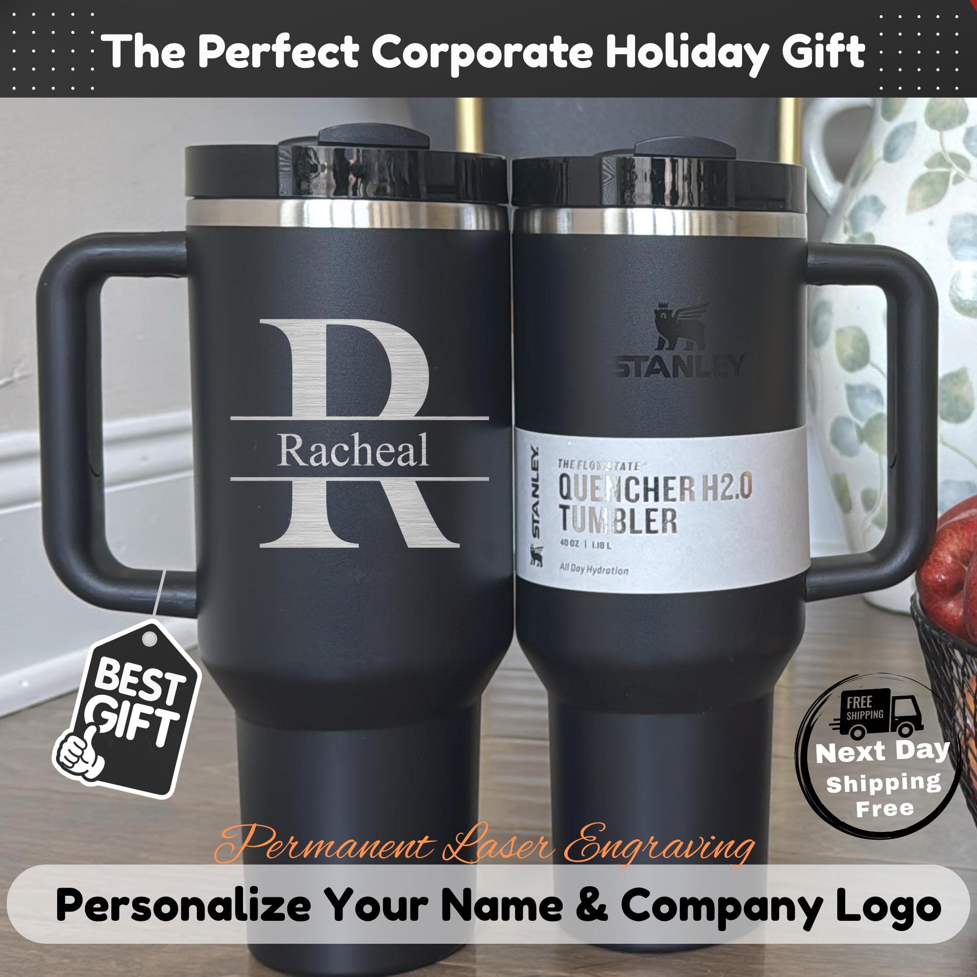 Bicchiere Stanley da 40 oz con logo personalizzato inciso al laser / Regalo aziendale, regalo personalizzato per le imprese, tazze incise in grandi qu