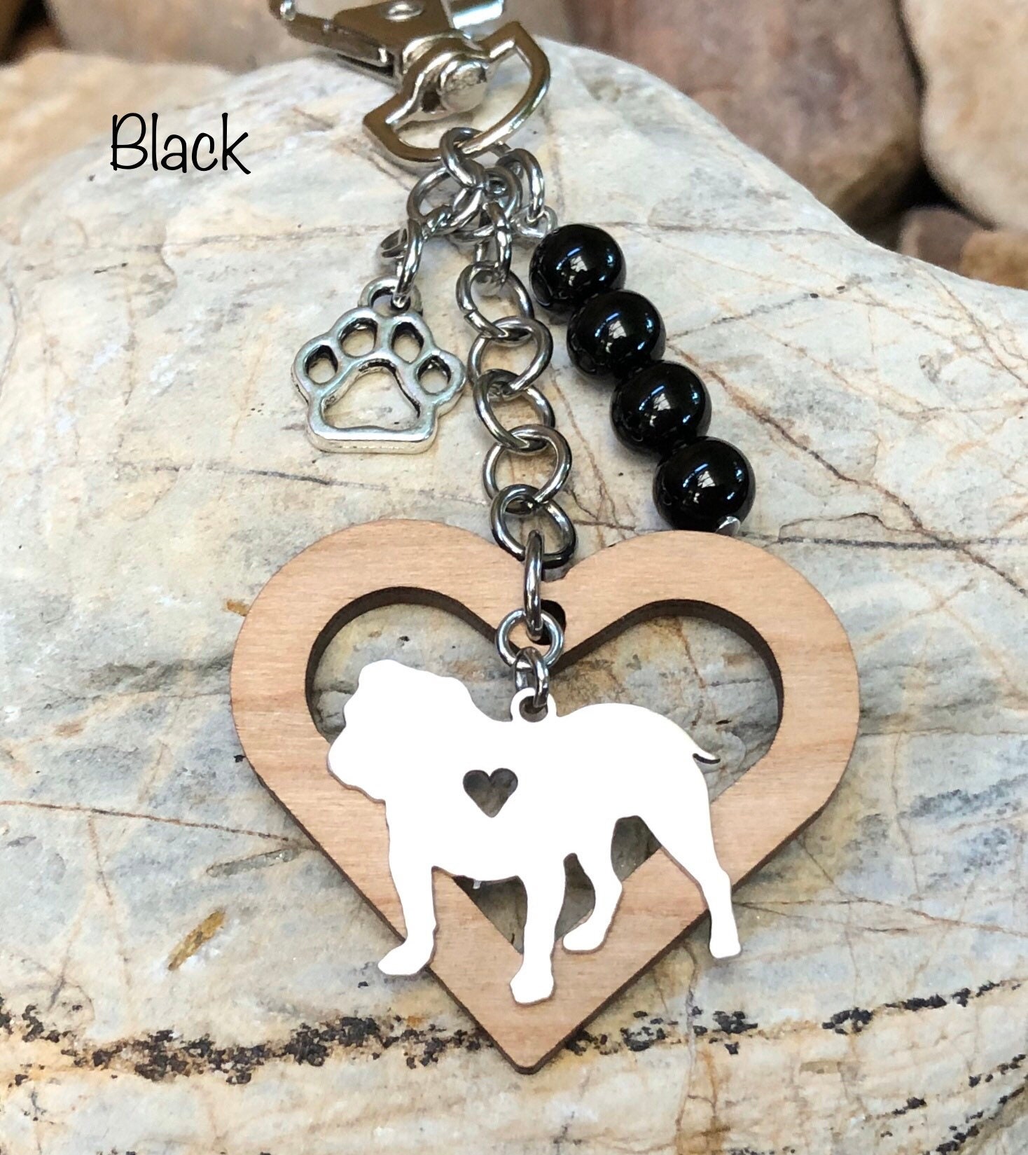 Portachiavi a forma di bulldog, portachiavi per animali domestici, ciondolo per borsa in acciaio inossidabile, gioielli a forma di bulldog, amante dei