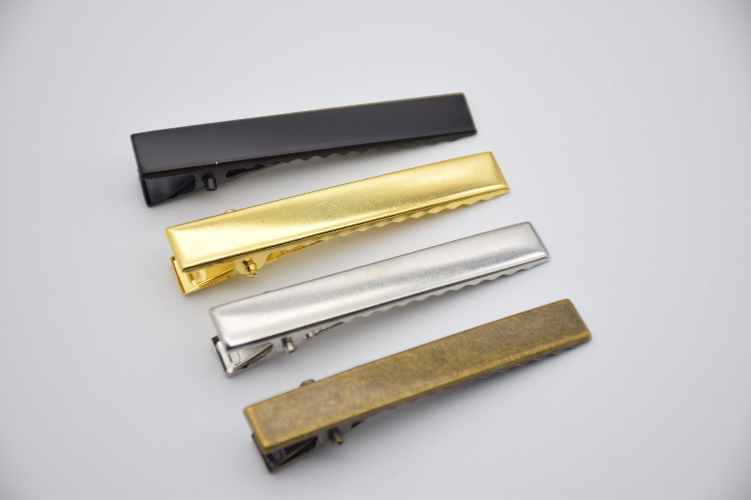 20 fermagli a coccodrillo in metallo, mollette a coccodrillo, fermagli per capelli, fermagli a coccodrillo con denti, fermagli per capelli vuoti, acce