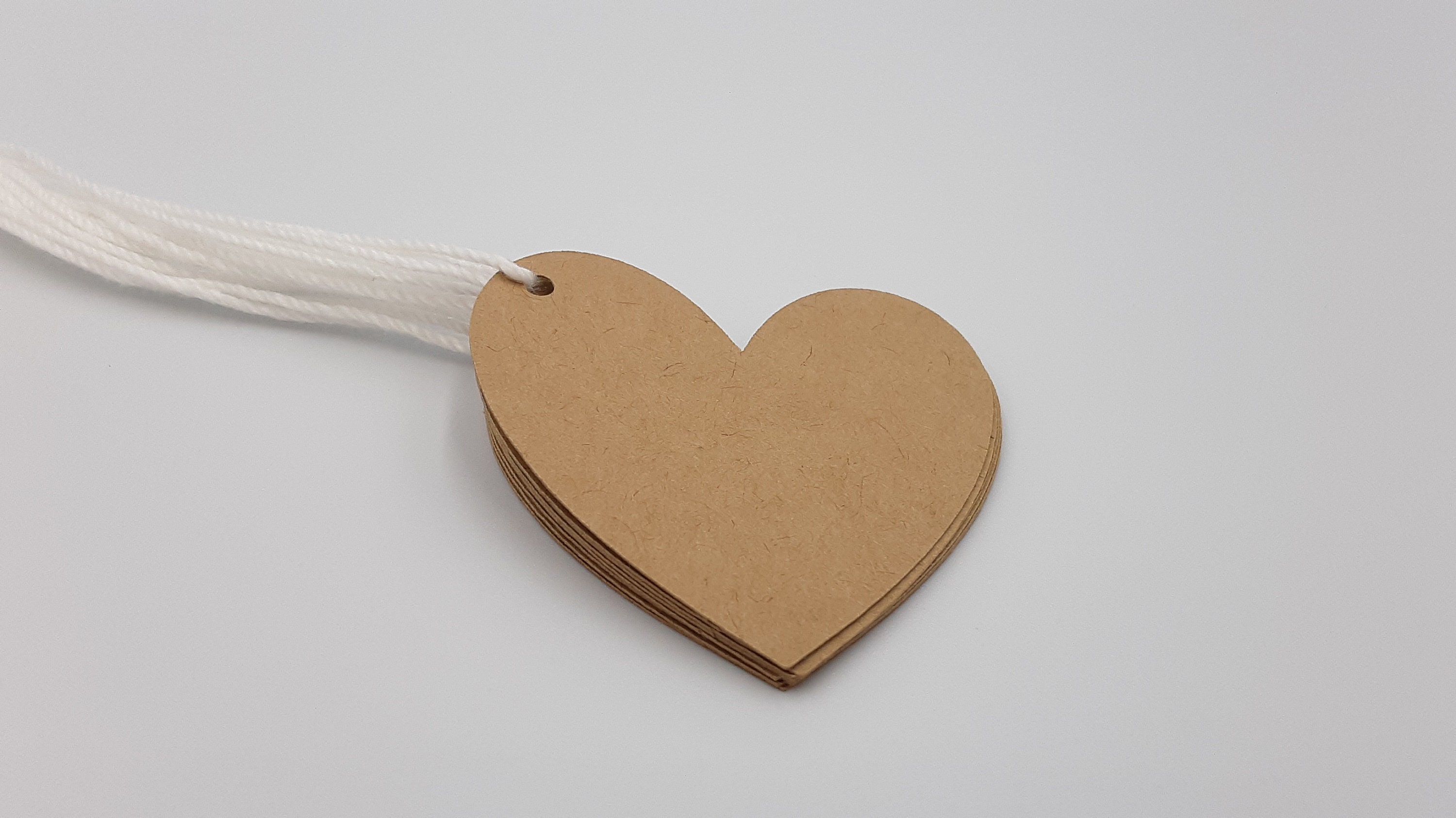 Etichette a forma di cuore, 50 etichette, spago incluso, etichette a forma di cuore per bomboniere, etichette per bomboniere, etichette per bomboniere