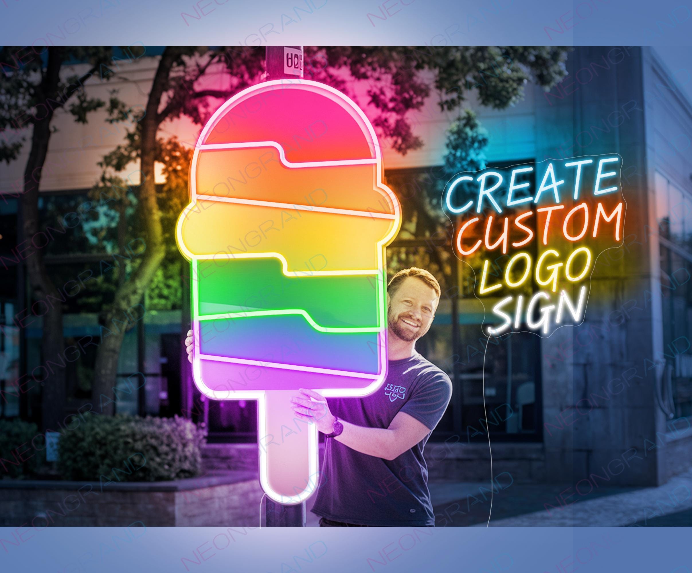 Insegna al neon personalizzata, insegna con logo al neon, insegna al neon personalizzata per un logo aziendale, insegna con logo al neon a LED, insegn