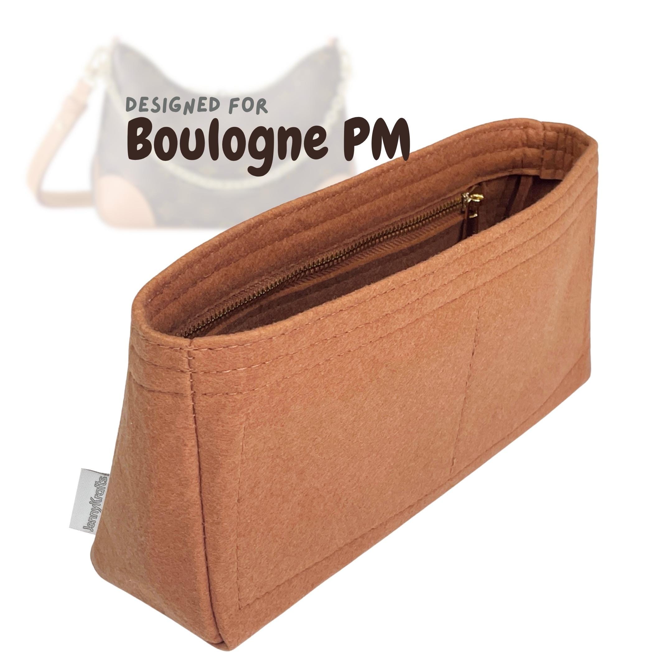 Per [Boulogne PM] Inserto organizer in feltro per borsa tote, organizer per fodera, protezione e sagomatore per fodera (SlimZip)