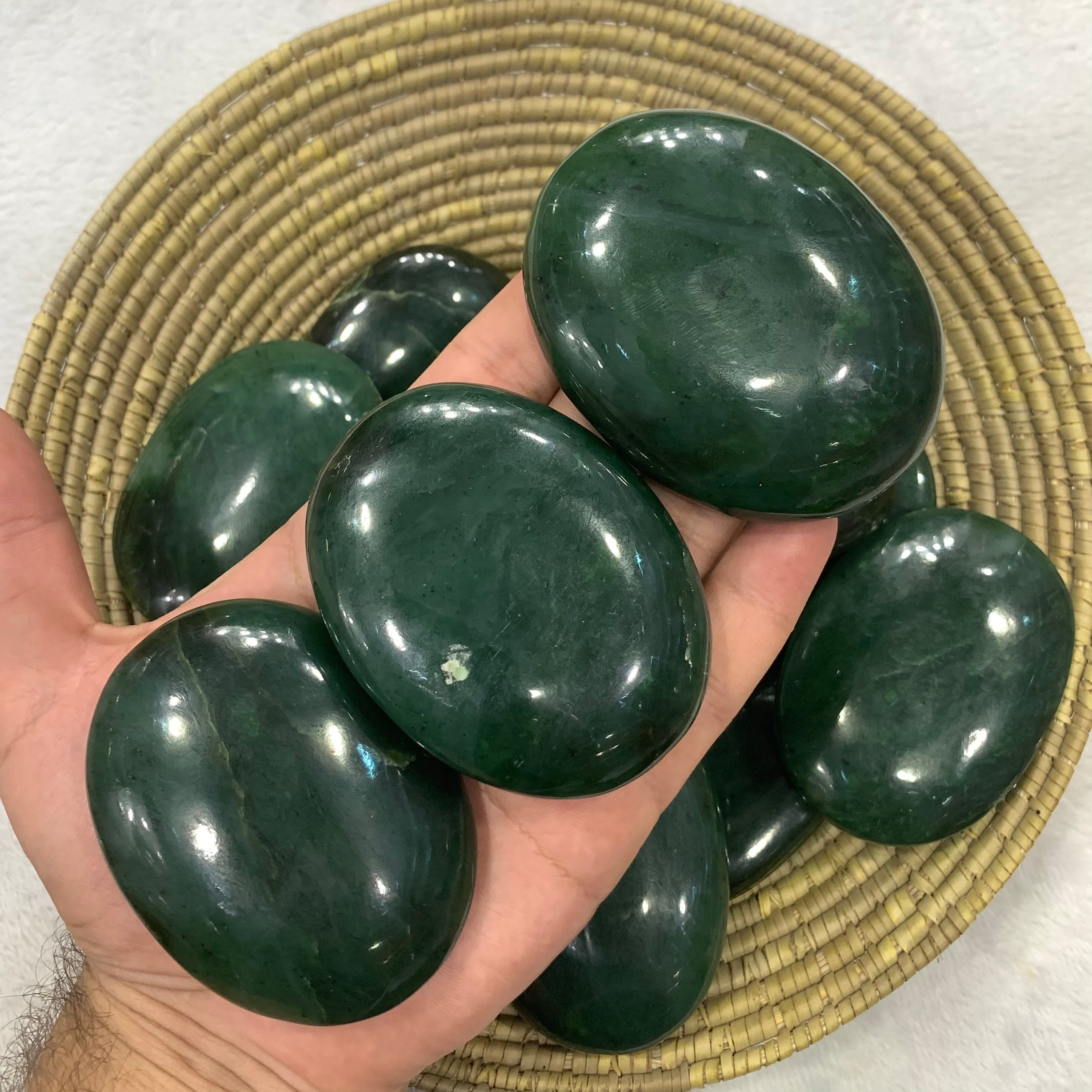 Pietre di palma di giada nefrite di migliore qualità, palme di giada verde, giada nefrite verde, palma di giada, giada nefrite verde, pietra di palma