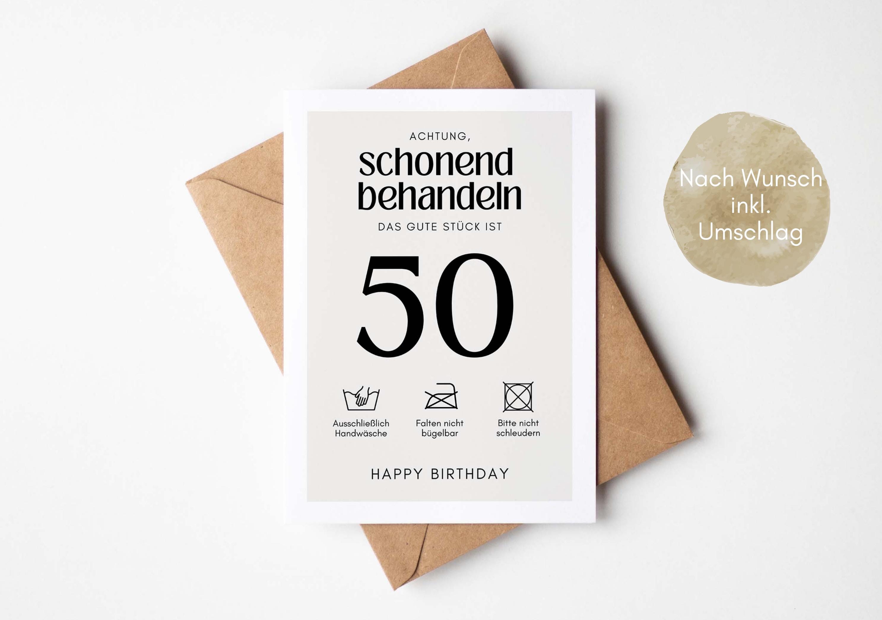 Cartolina per il 50o compleanno, divertente biglietto di auguri per il 50o compleanno, 50o compleanno donna e uomo, biglietto di auguri per il 50o com