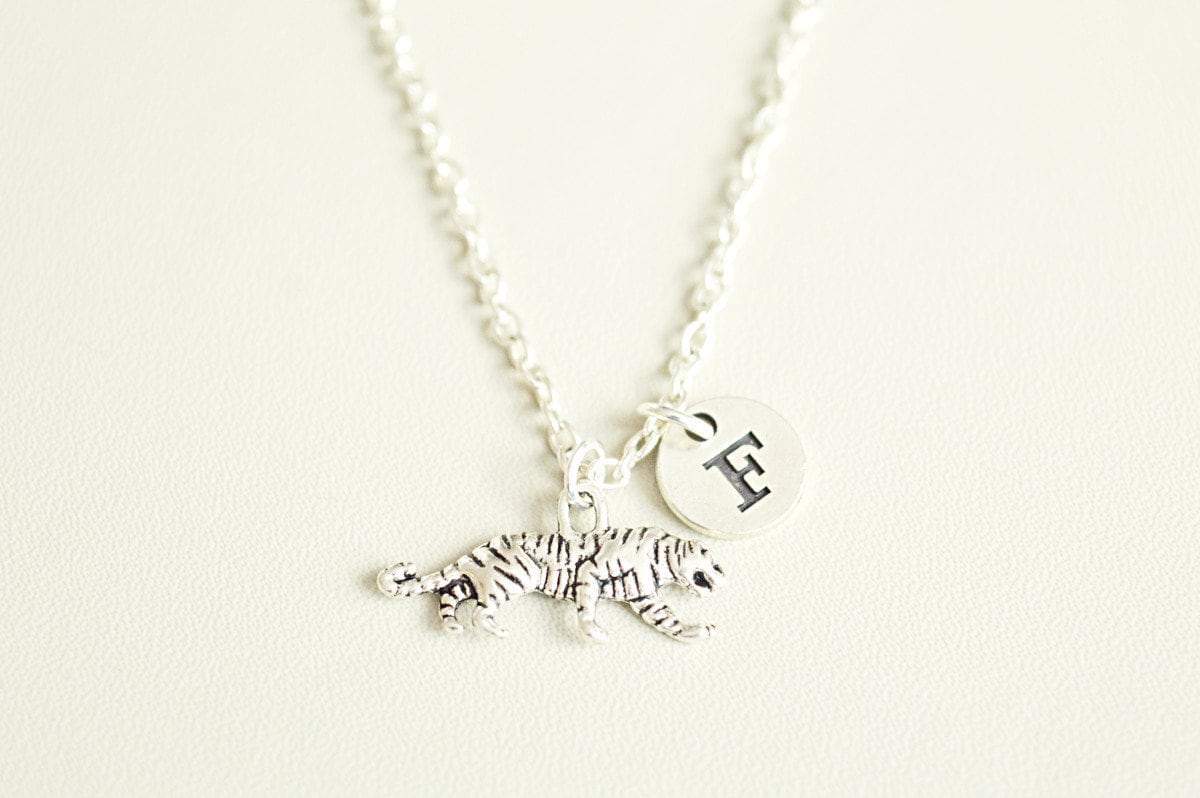Collana tigre, Collana fascino tigre, Regalo tigre, Gioielli tigre, Collana tigre d'argento, Regali sotto i 10 anni, Volto di tigre, Animale, Bambini,