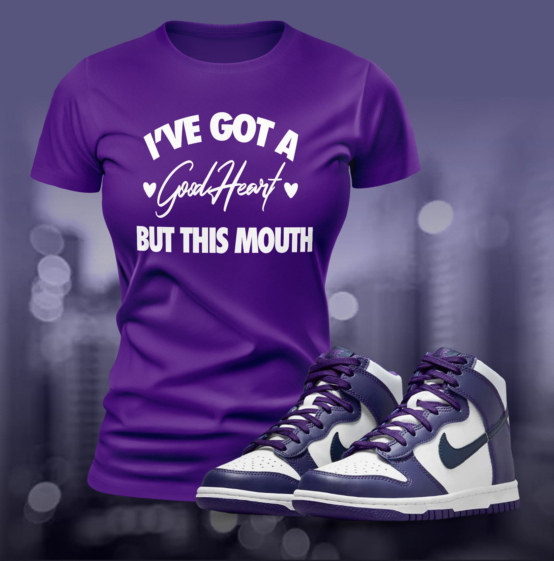 Dunks Purple Sneaker Match Tee T-shirt da abbinare a scarpe streetwear Match Retro OG Summer Unisex Jersey T-shirt a maniche corte