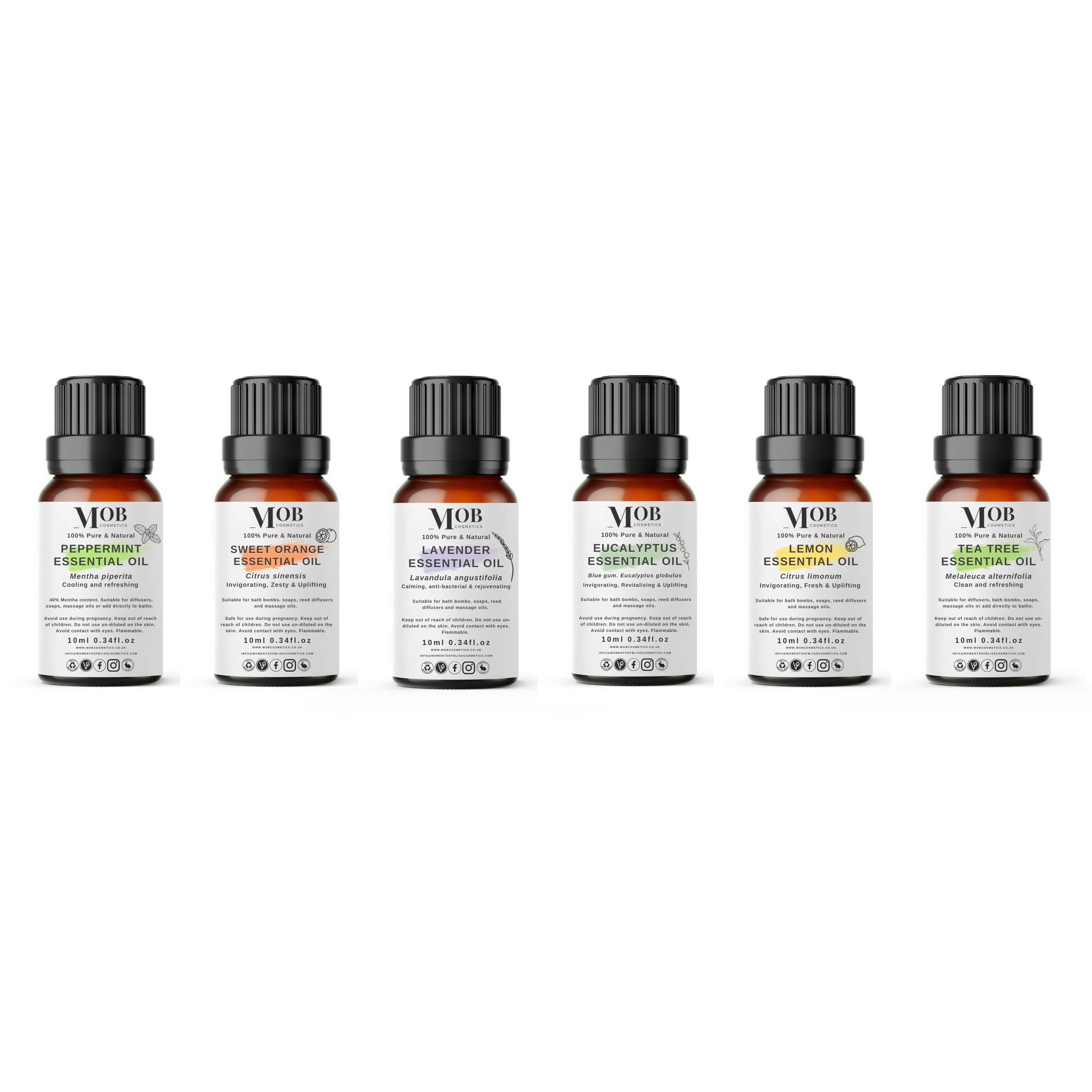 6 x 10ml 2025 Set di oli essenziali per principianti / Oli profumati per candele Oli per aromaterapia per diffusori Oli profumati per la fabbricazione