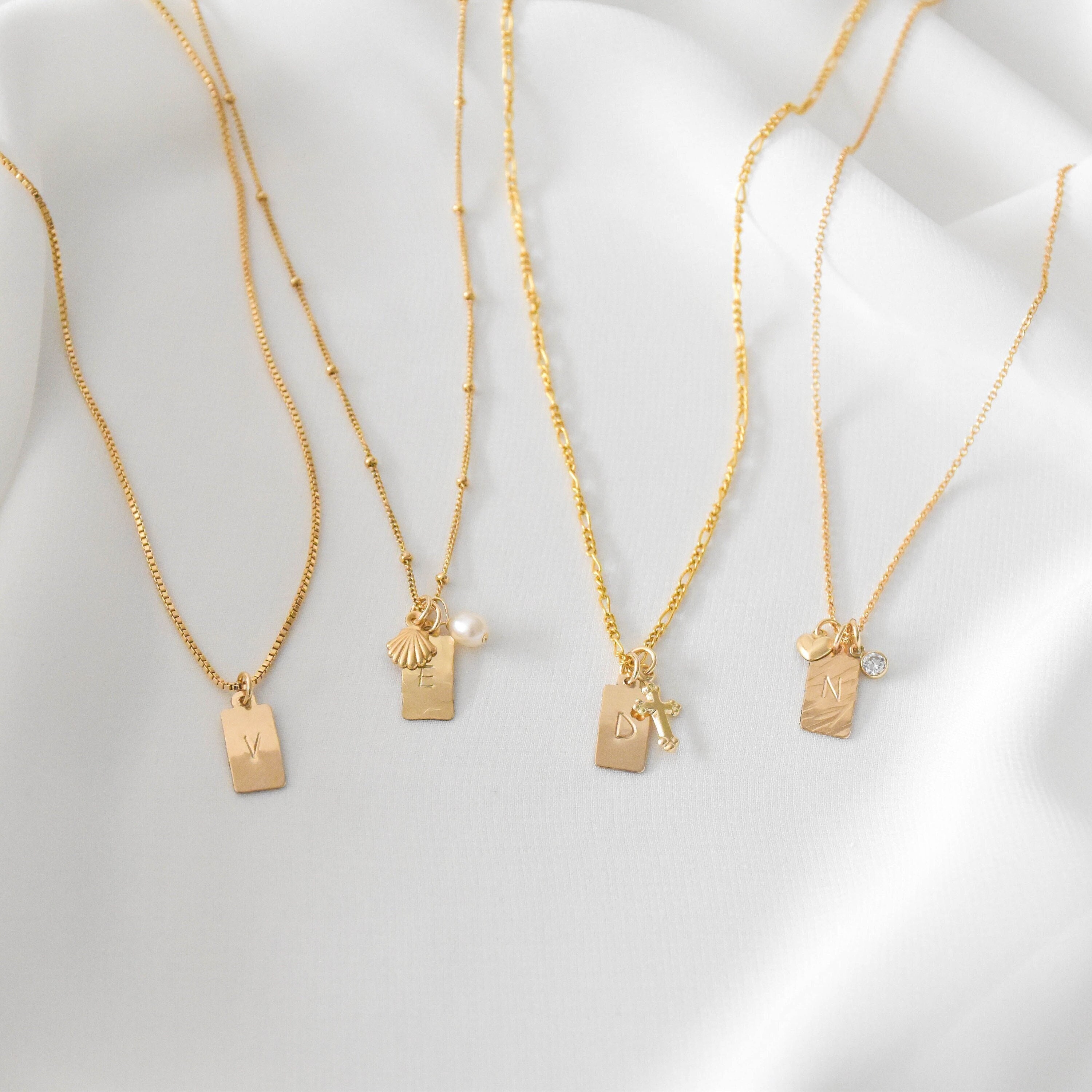 Crea la tua collana con targhetta iniziale - Collana con targhetta, collana con targhetta per cani, collana con targhetta piccola, collana con targhet