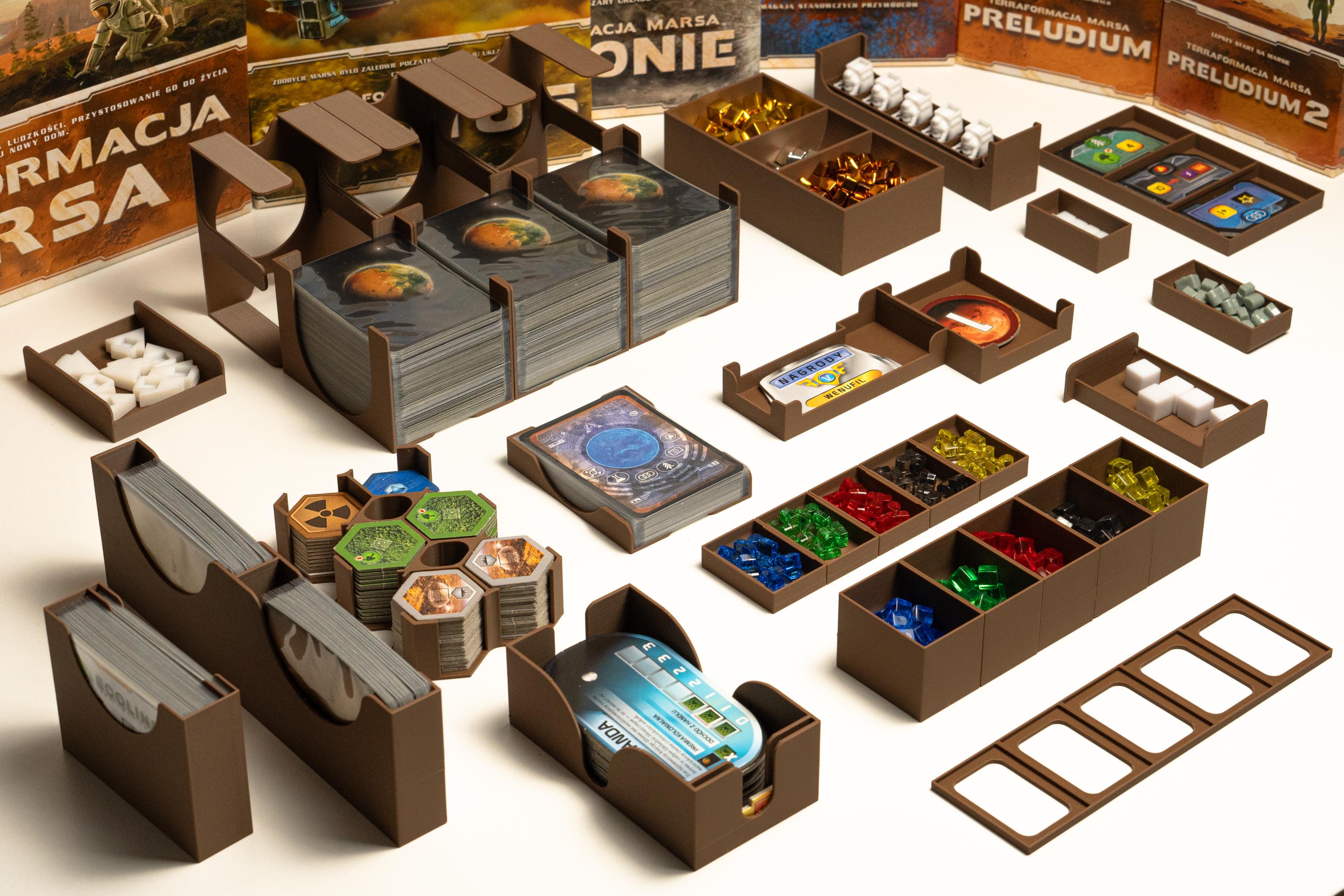 Organizzatore del gioco da tavolo Terraforming Mars: tutte le espansioni + segnalini bonus