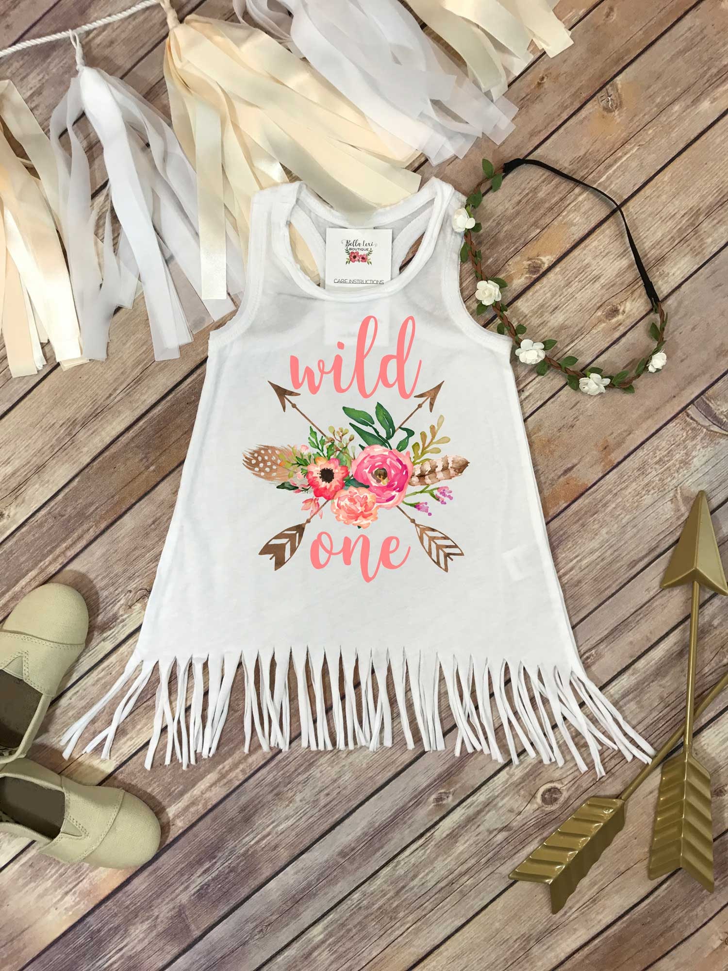Wild One, Primo Compleanno, Vestito Compleanno Bambina, Compleanno Boho, 1o Compleanno, Vestito Compleanno Frangia, Compleanno Floreale, Vestito 1o Co