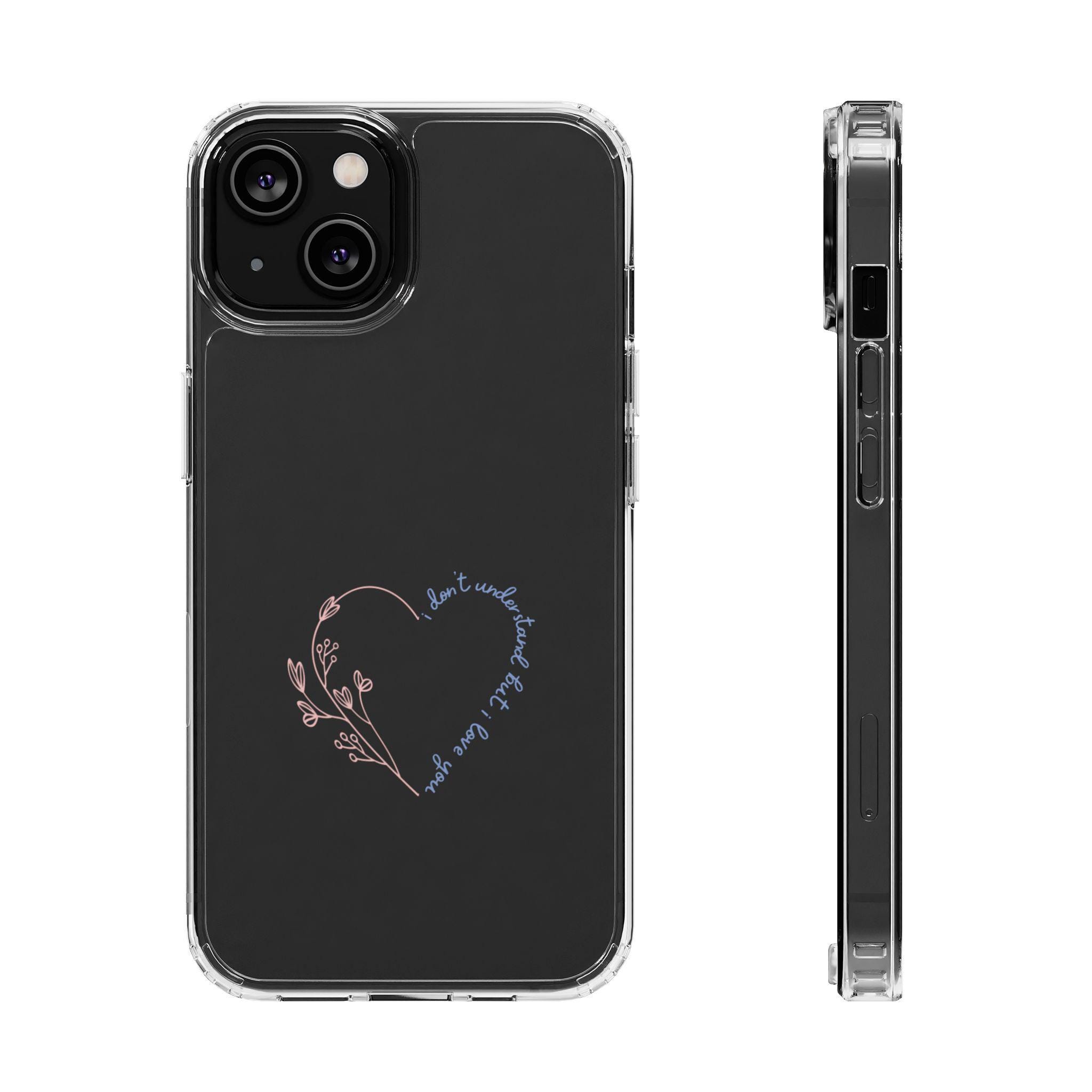 Non capisco ma ti amo Custodia per telefono Custodia per telefono Seventeen Custodia per telefono KPOP Custodia per telefono a forma di cuore Custodia