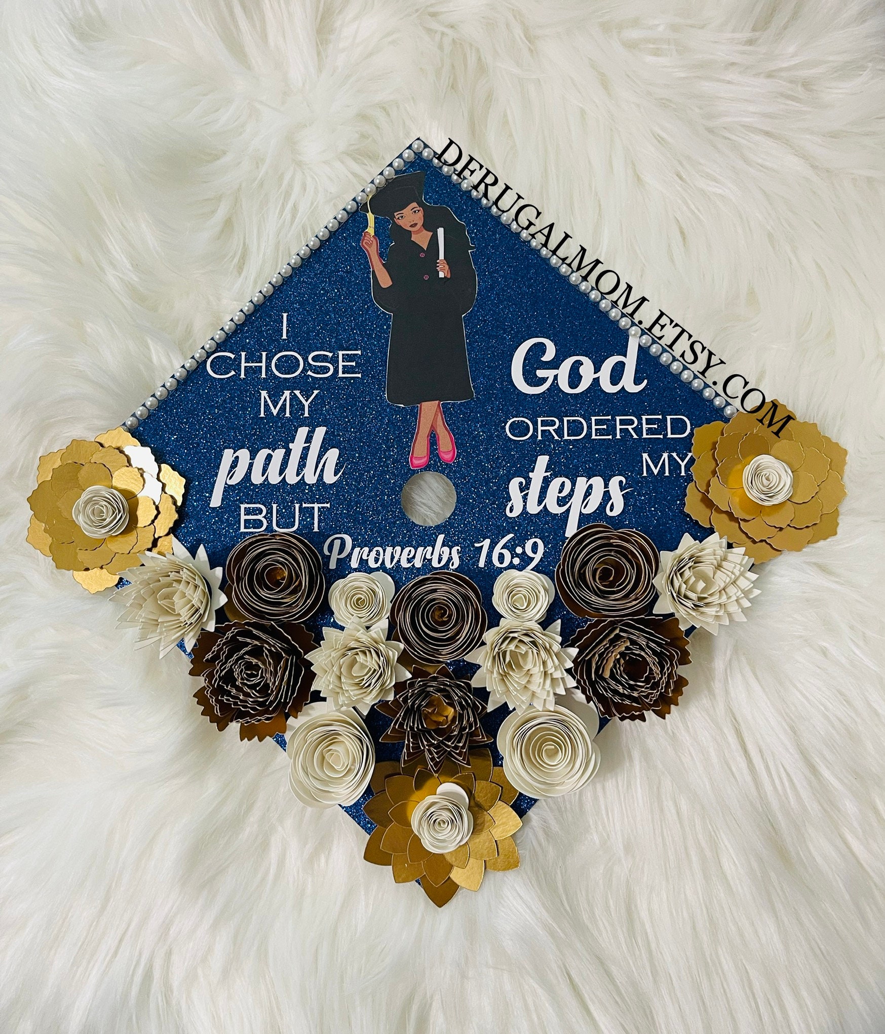 Decorazione per cappello di laurea / Cappello di laurea / Classe 2023 / Cappello / Cappello di laurea per infermieri / Cappello di laurea con fiori /
