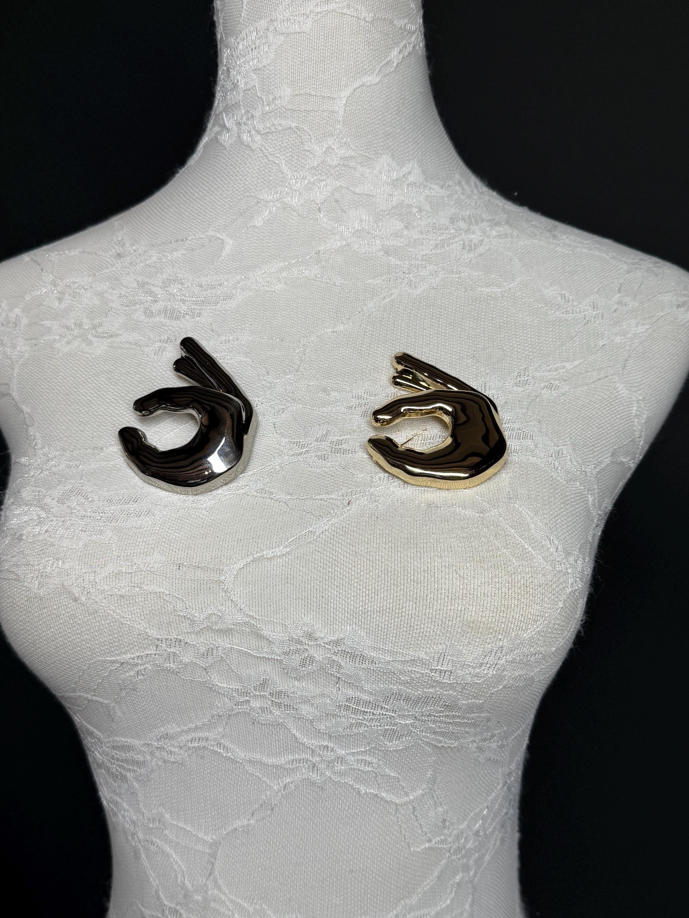 "Spilla da 3\", spilla a mano in metallo massiccio, spilla alla moda, unica, spilla da 7 cm x 5,5 cm, spilla con spilla, spilla, metallo di alta qualità"