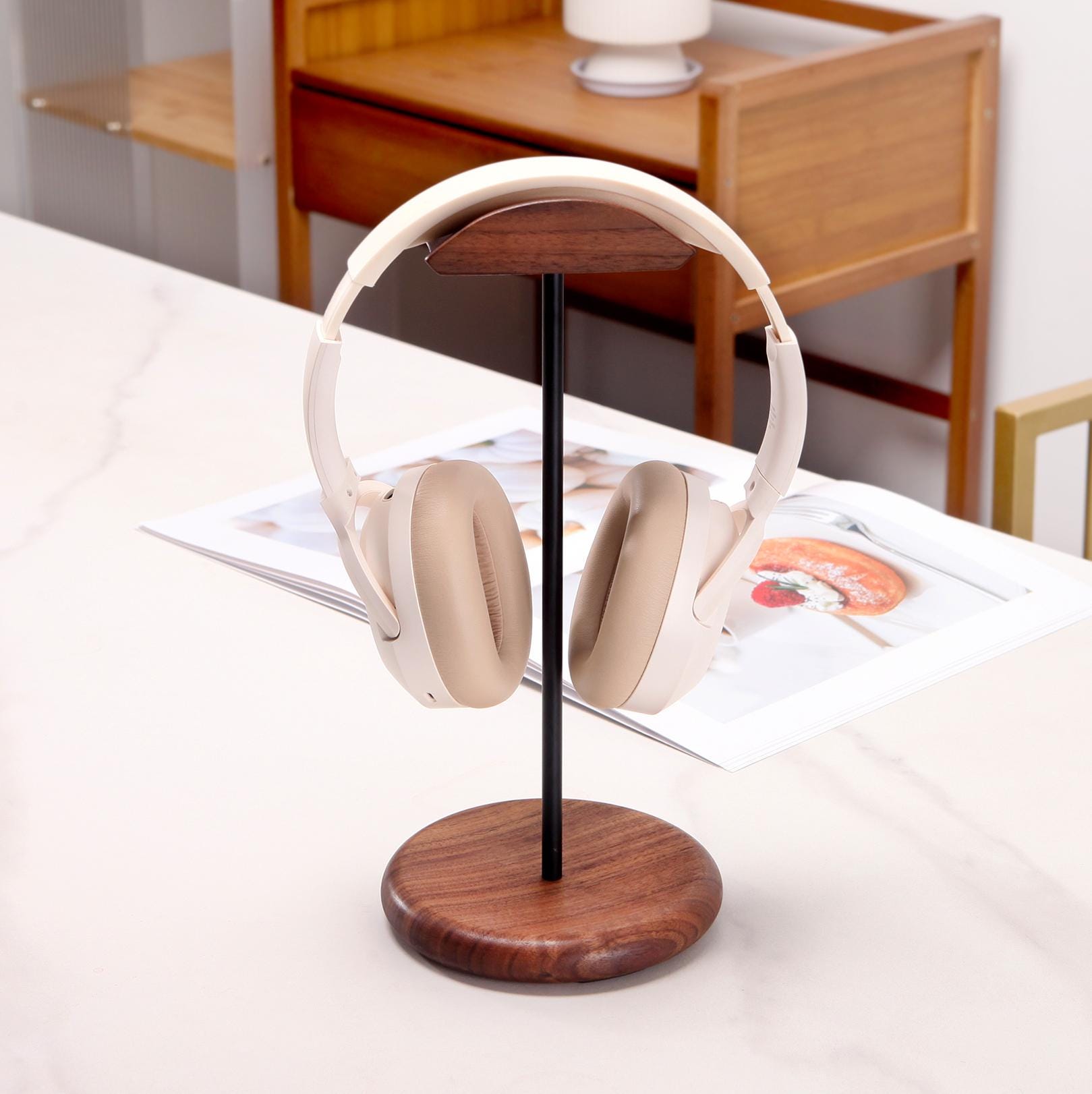 Supporto per cuffie in legno personalizzato per la festa del papà: supporto per cuffie, organizer e gancio per cuffie, supporto per cuffie da gioco, r