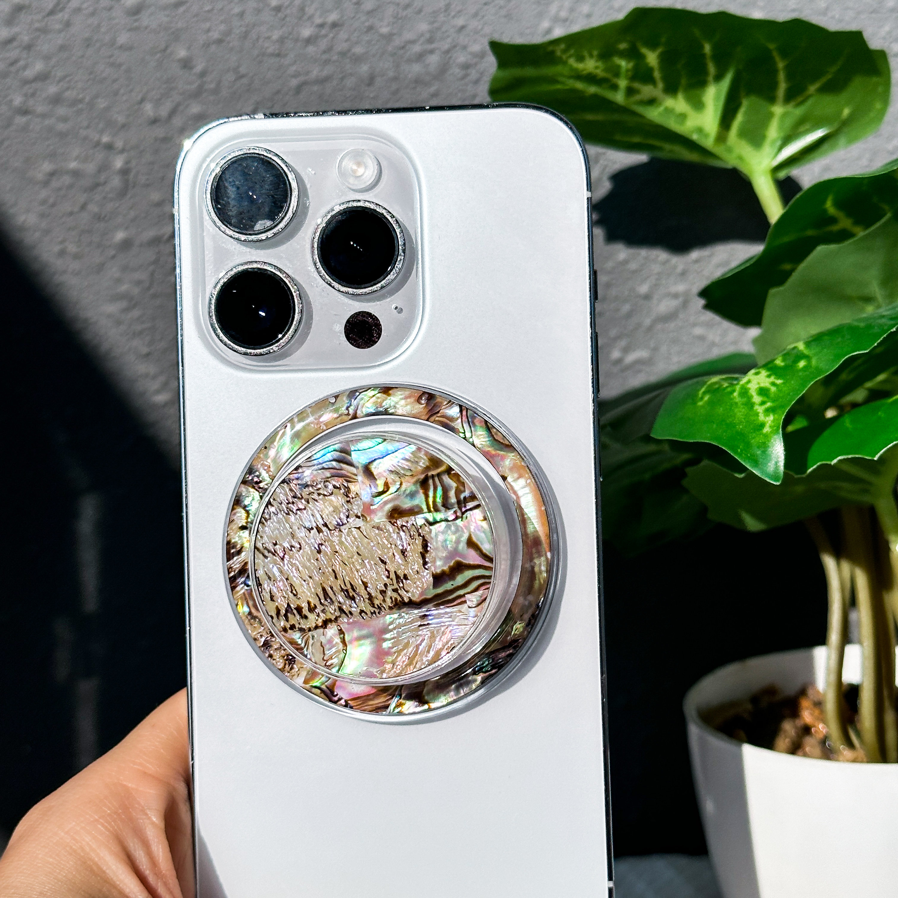 Impugnatura magnetica per telefono olografica, supporto per telefono colorato, impugnatura magnetica in resina per telefono, impugnatura per Kindle bl