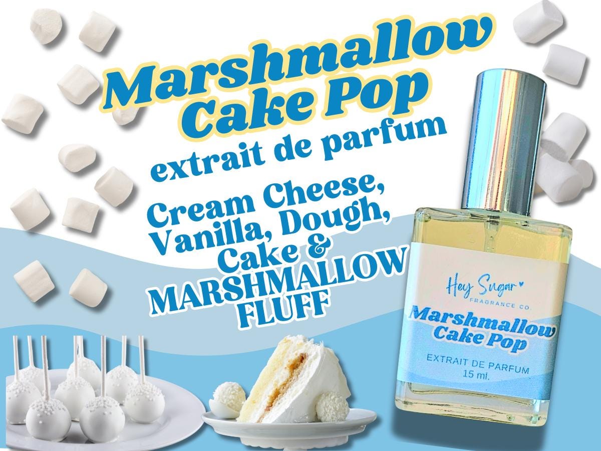Profumo Marshmallow Cake Pop - fragranza gourmand, marshmallow fluff, torta alla vaniglia, profumo gourmand di dolci da forno, fragranza per gli amant