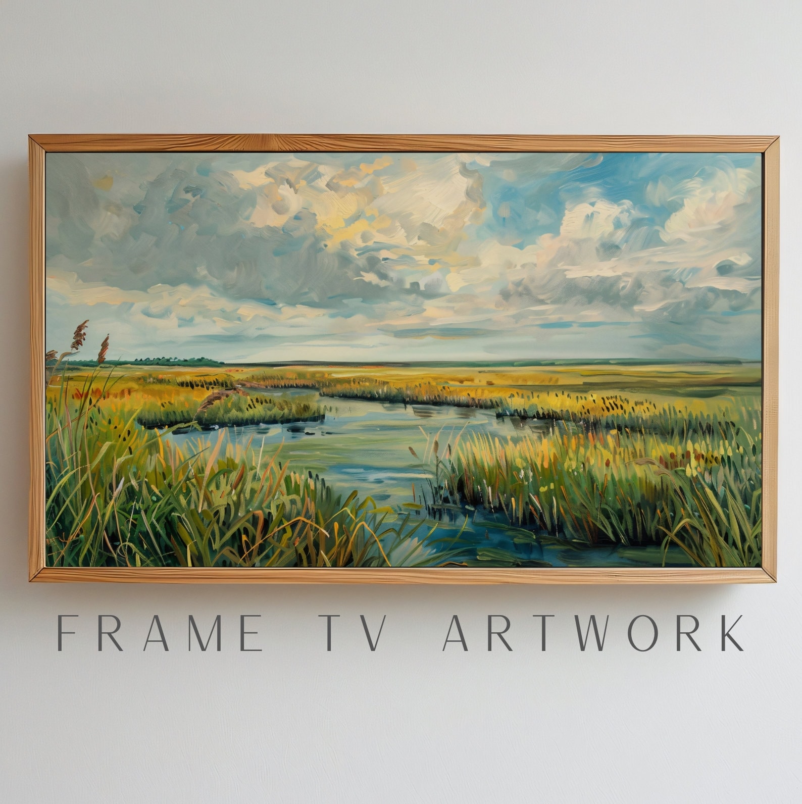 Low Country Marsh TV Art, cornice TV con arte palustre, cornice TV Samsung, cornice TV 4K, cornice TV curata, cornice TV con natura morta, cornice TV
