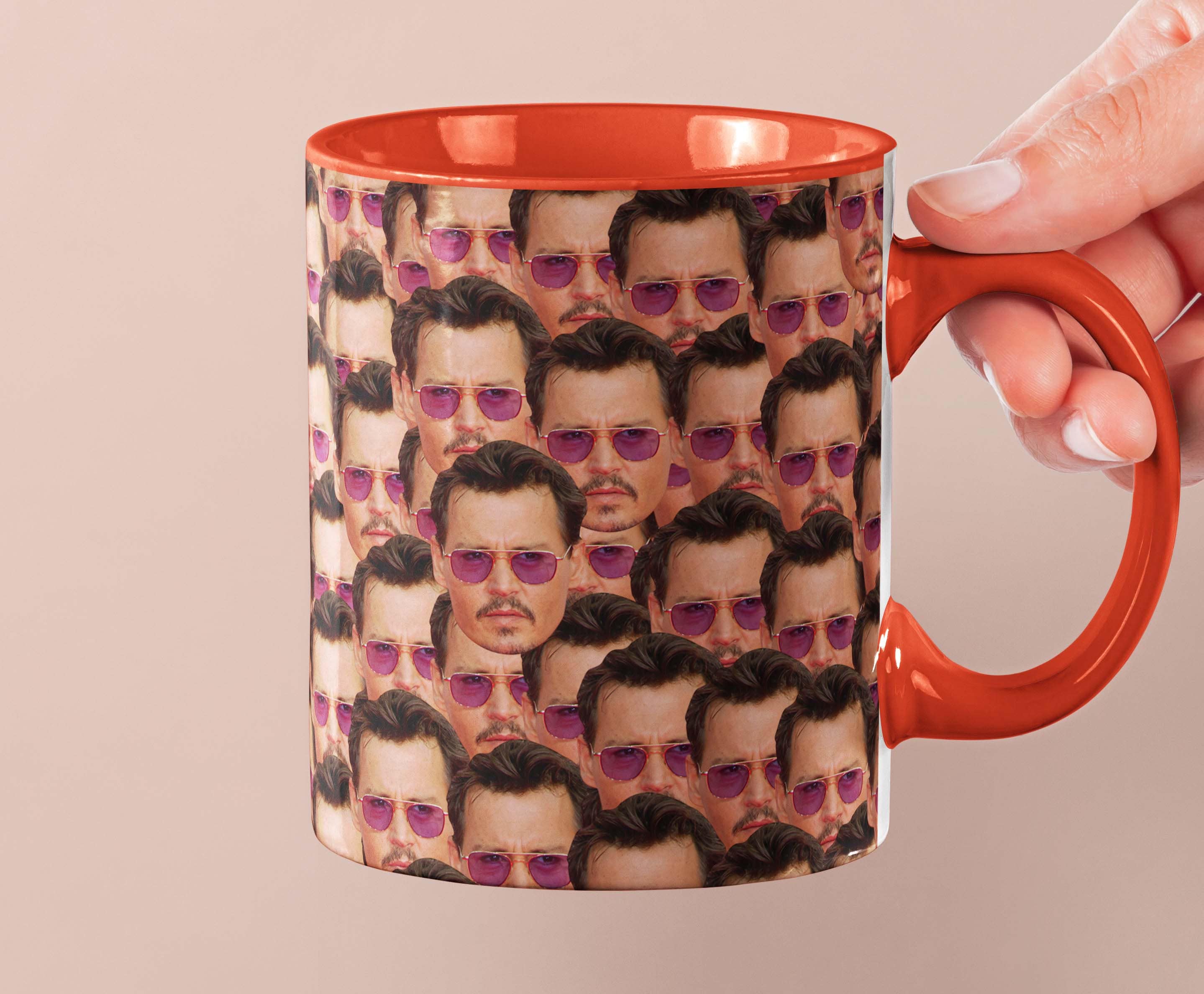 Johnny Depp Mug / Celebrity Coffee Mug Gift Idea / Mug per Donnie Brasco Movie Fans / Tea Mug Funny Gift Idea / Custom Coffee Face Mug
