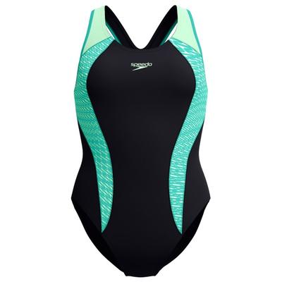 Speedo - Women's Placement Laneback - Badeanzug Gr 48 schwarz Image