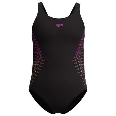 Speedo - Kid's Placmement Muscleback - Badeanzug Gr 152 schwarz Image